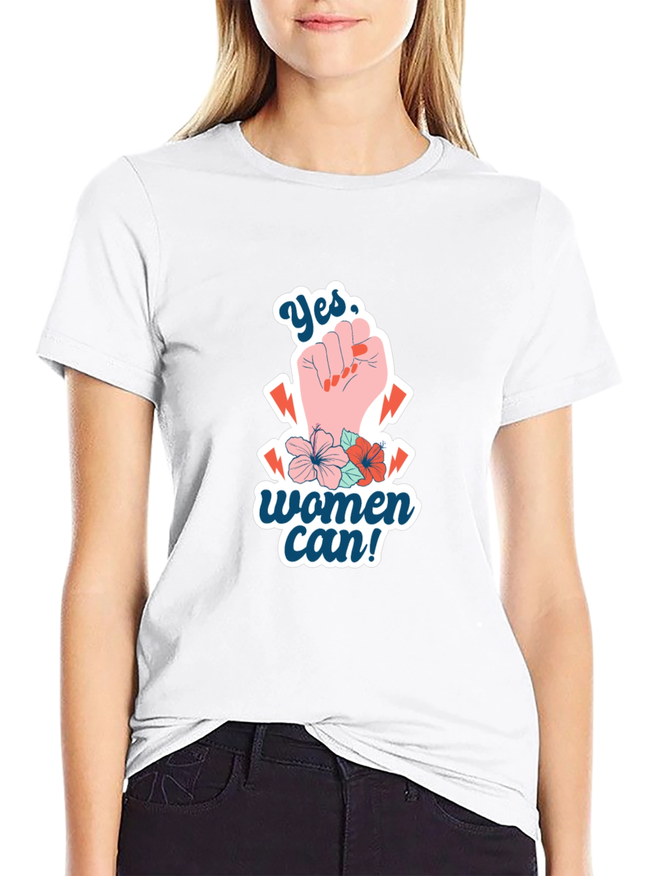 Empowered Womens T-Shirt - Yes Women Can!