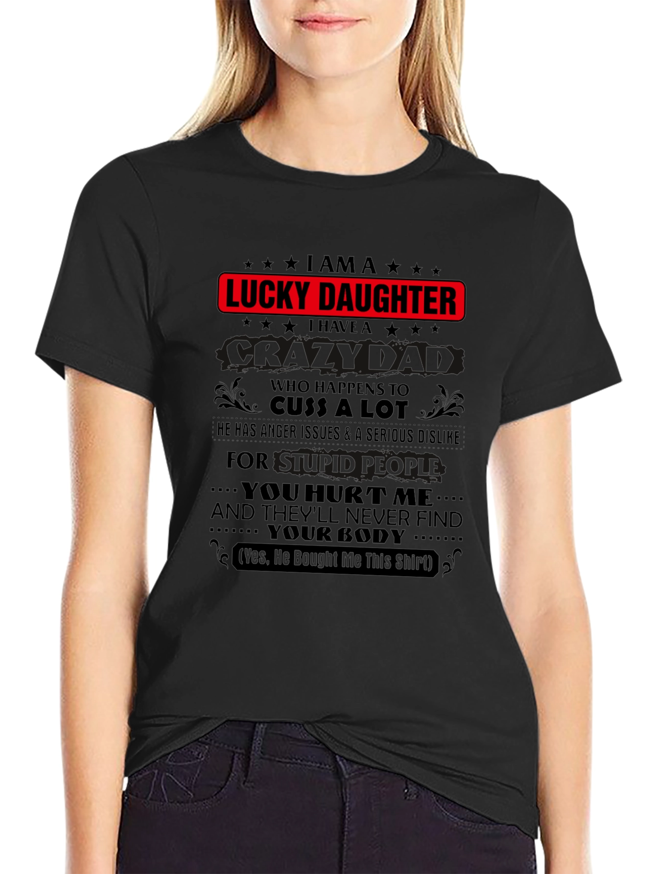 Lucky Daughter Graphic Tee - Black