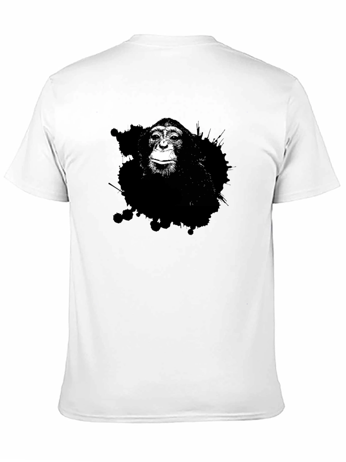 Monkey Graphic Tee - Black Cotton T-Shirt
