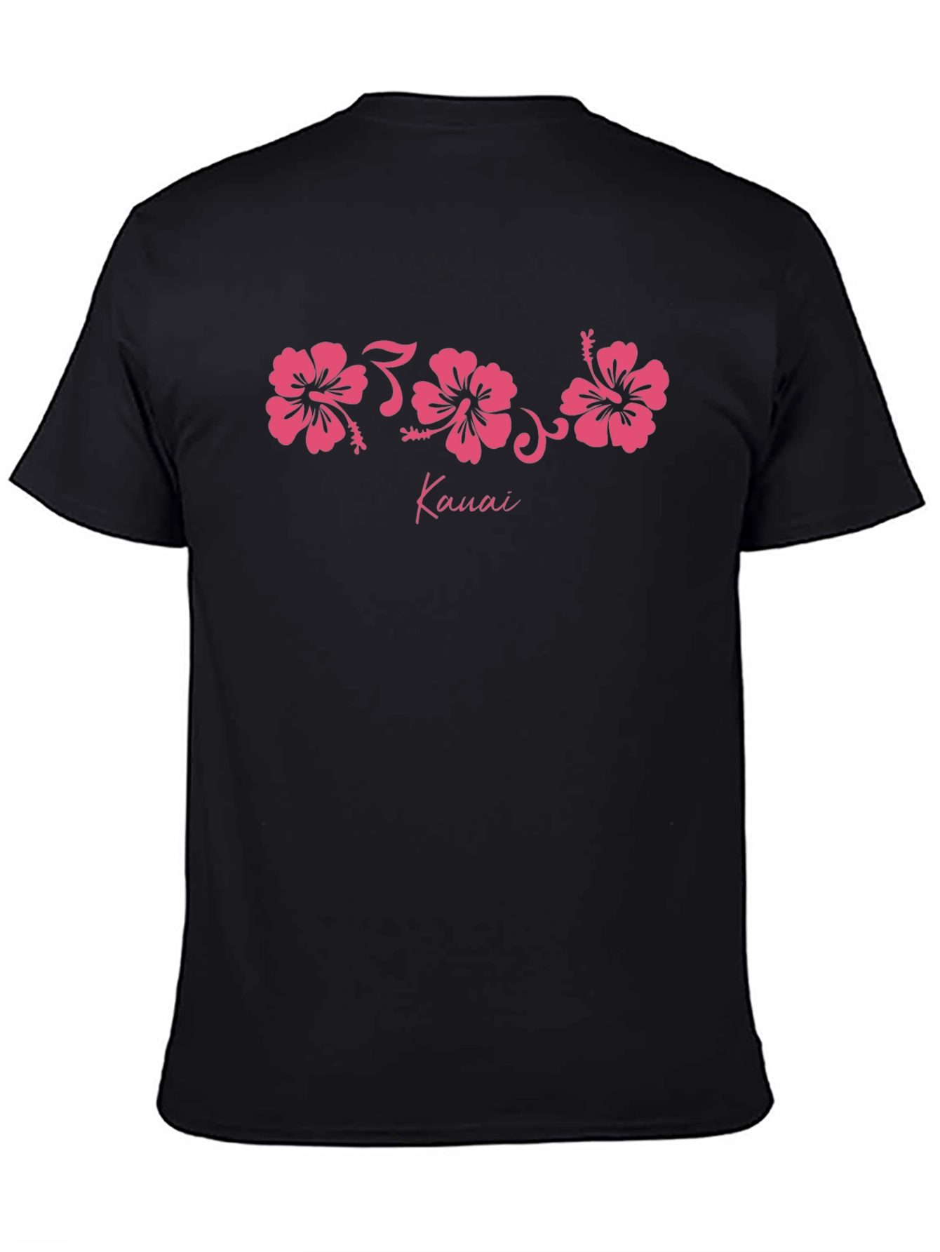 Kauai Hibiscus Black T-Shirt