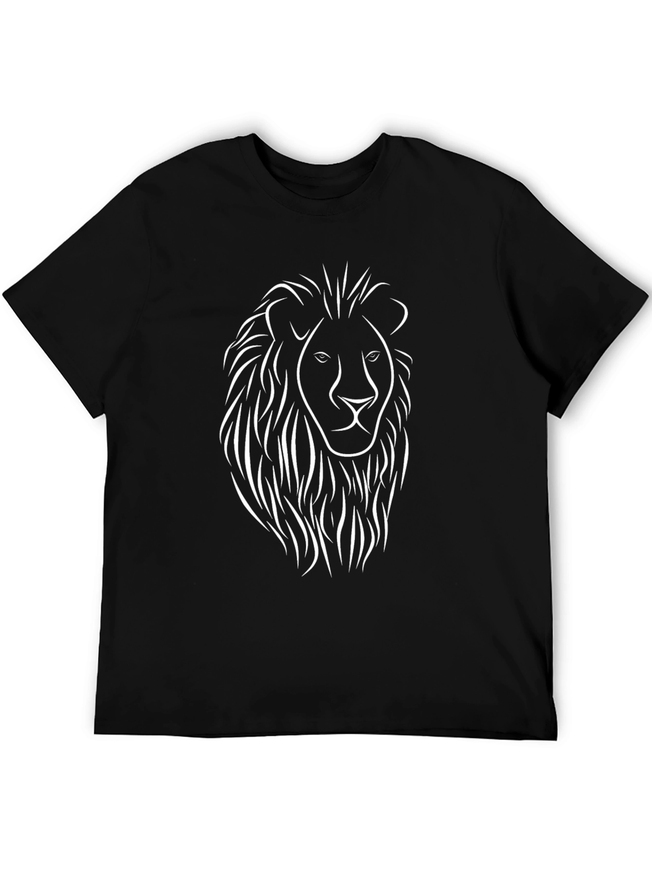 Lion Graphic Tee - Black Stylish Design