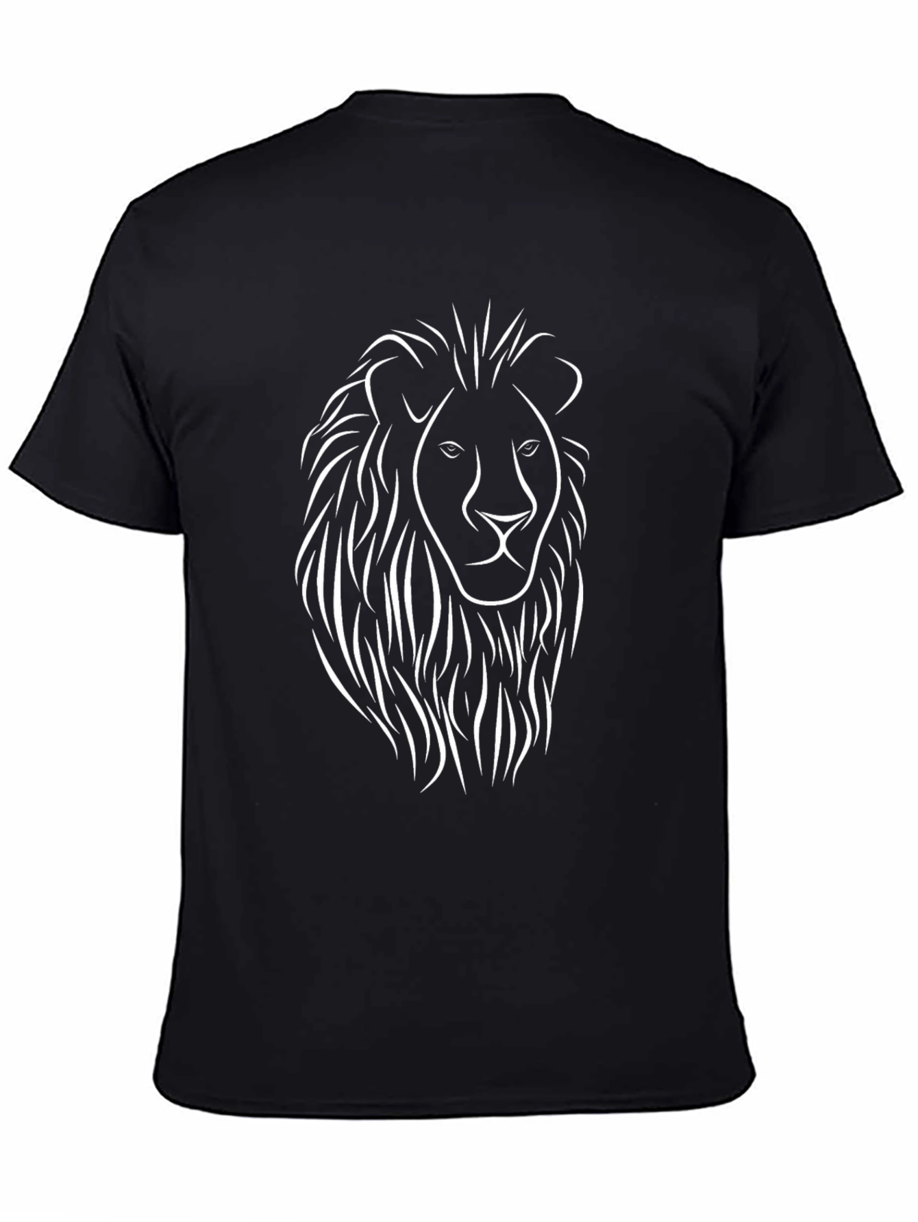 Lion Graphic Tee - Black Stylish Design