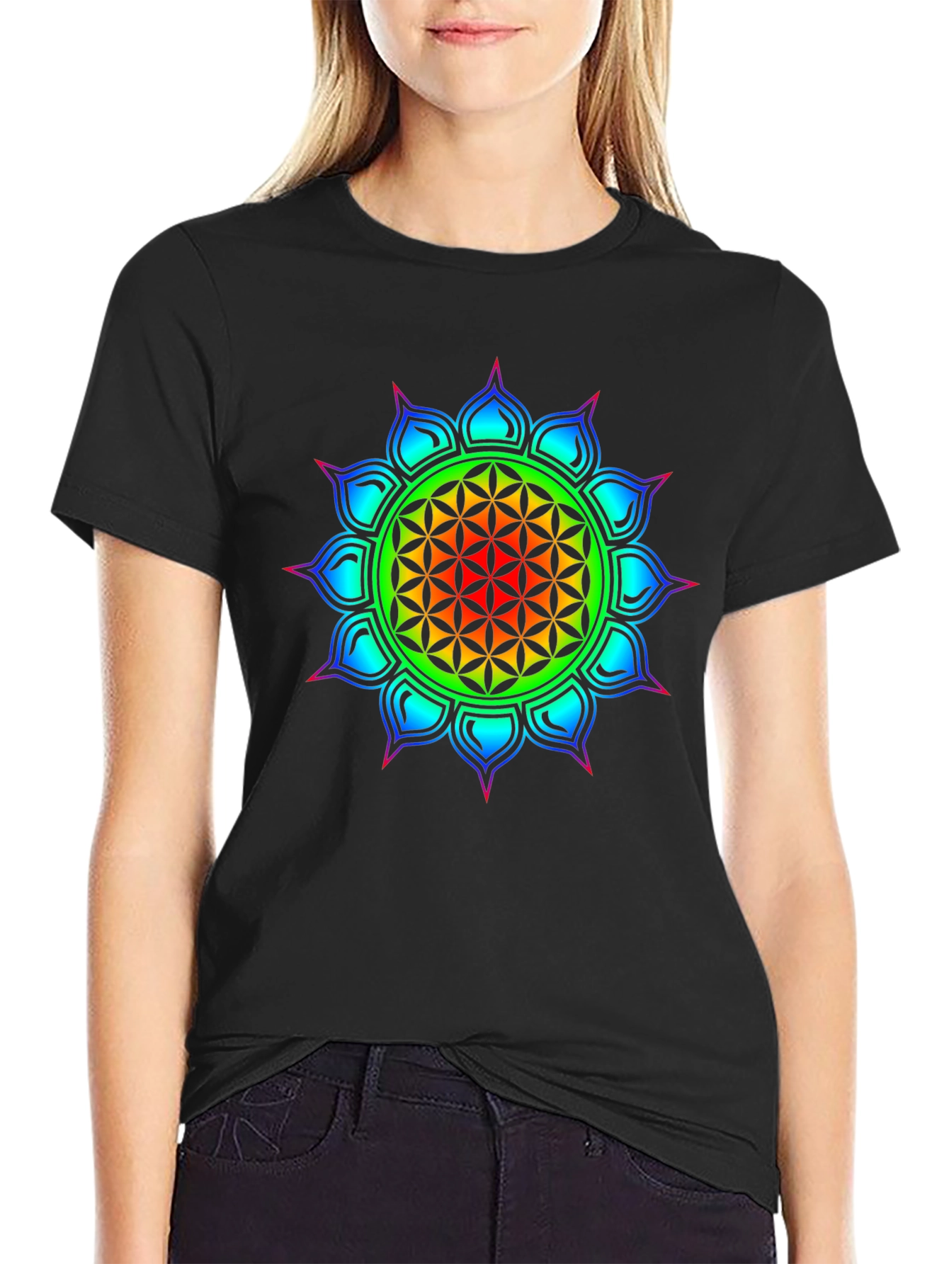 Flower of Life Mandala Graphic Tee