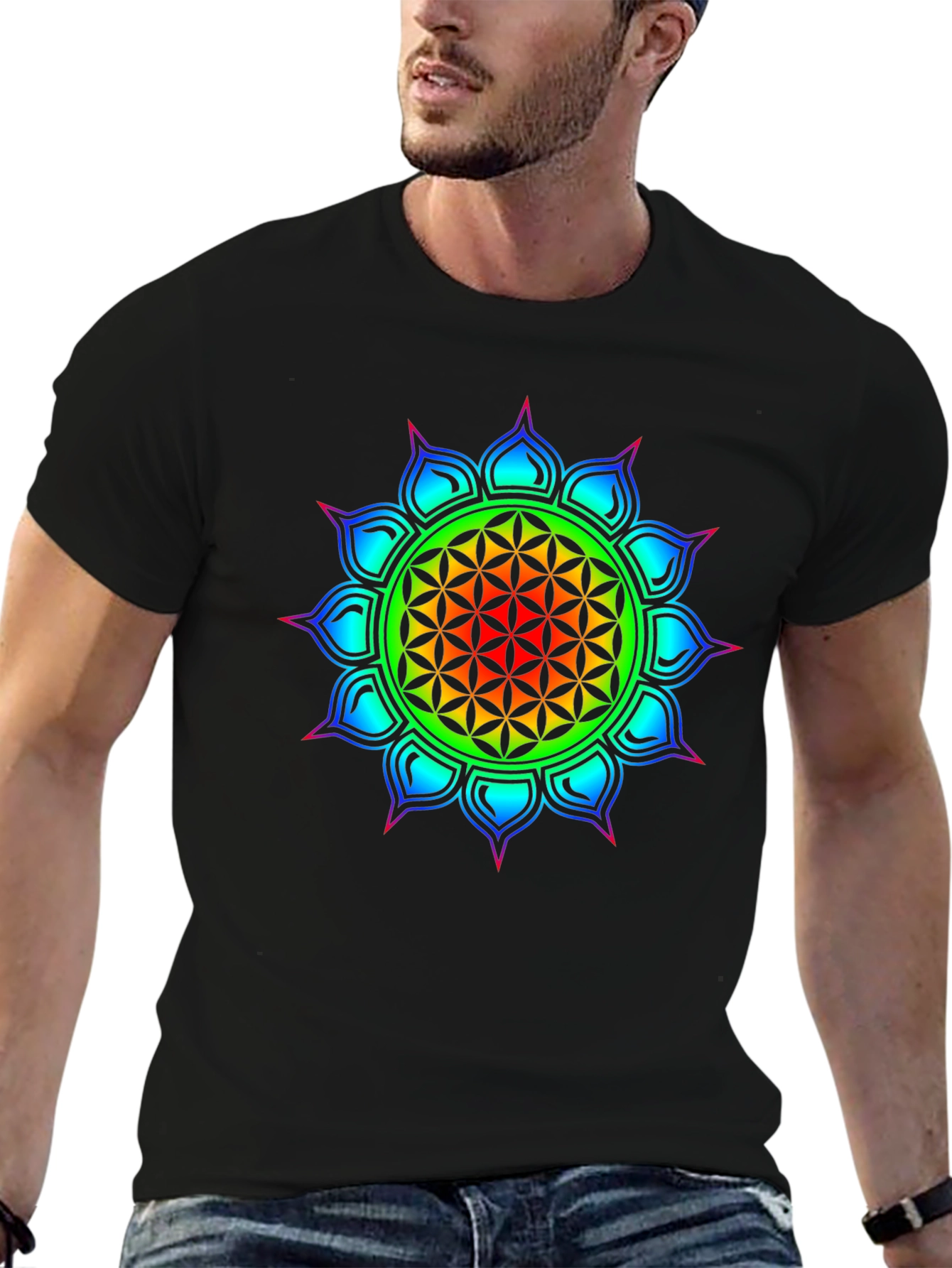 Flower of Life Mandala Graphic Tee