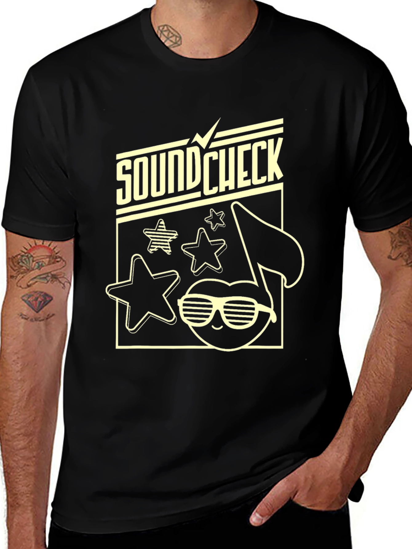 Soundcheck Graphic Tee - Black Cotton Blend