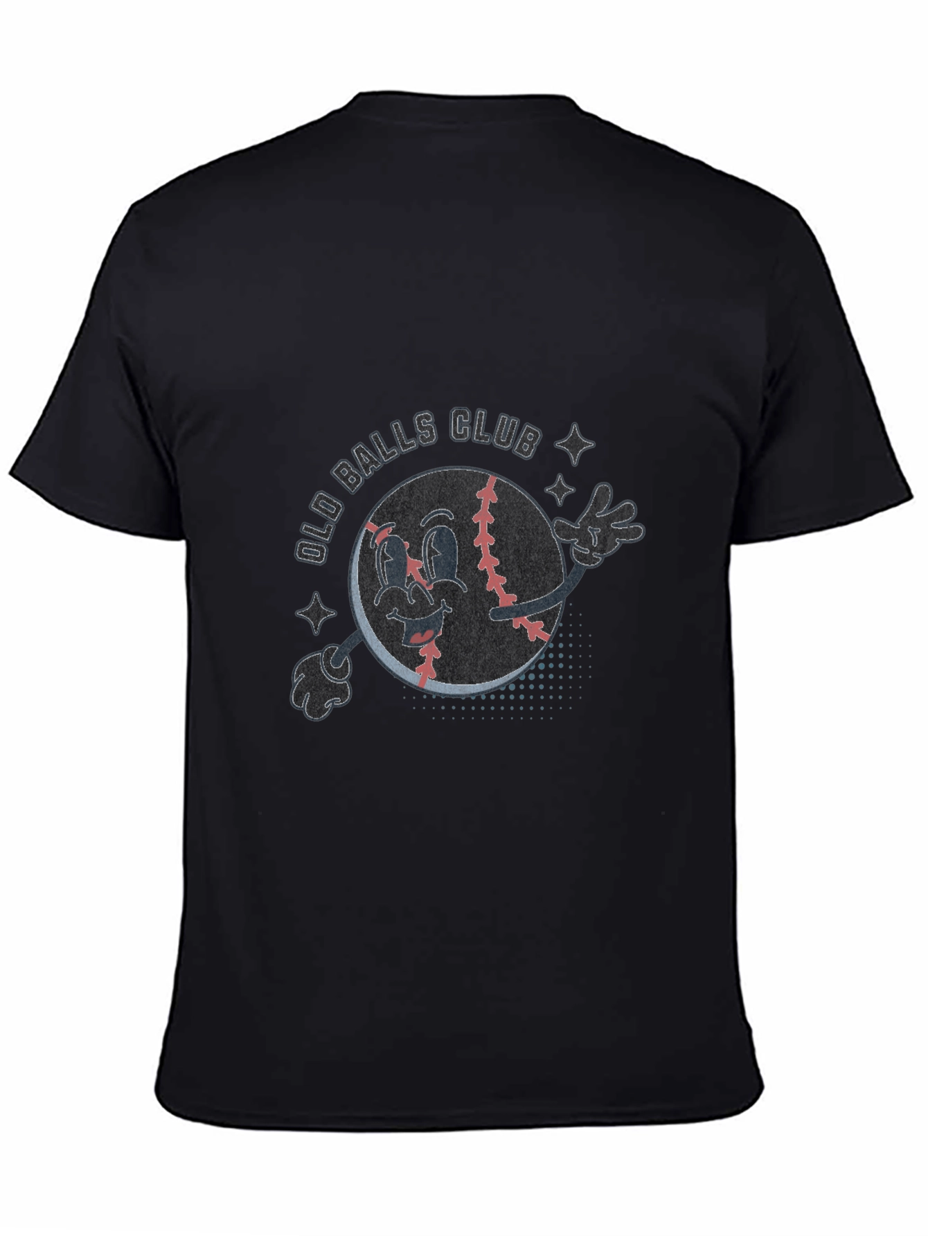 Old Balls Club Cartoon Baseball T-Shirt