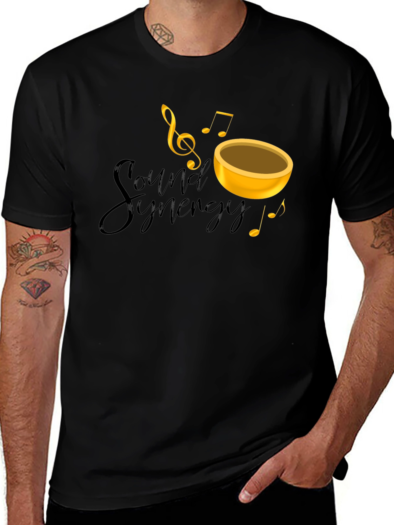 Sound Synergy Black Graphic Tee