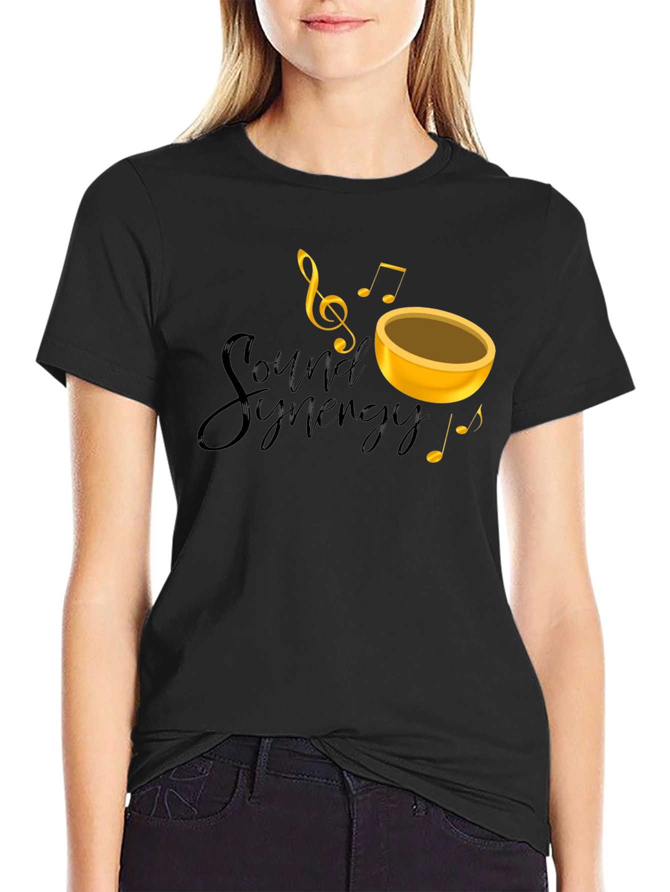 Sound Synergy Black Graphic Tee