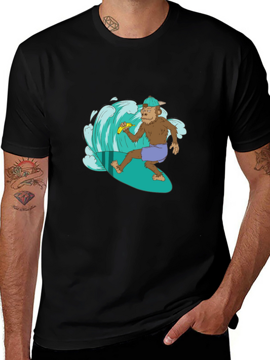 Surfing Monkey Graphic T-Shirt