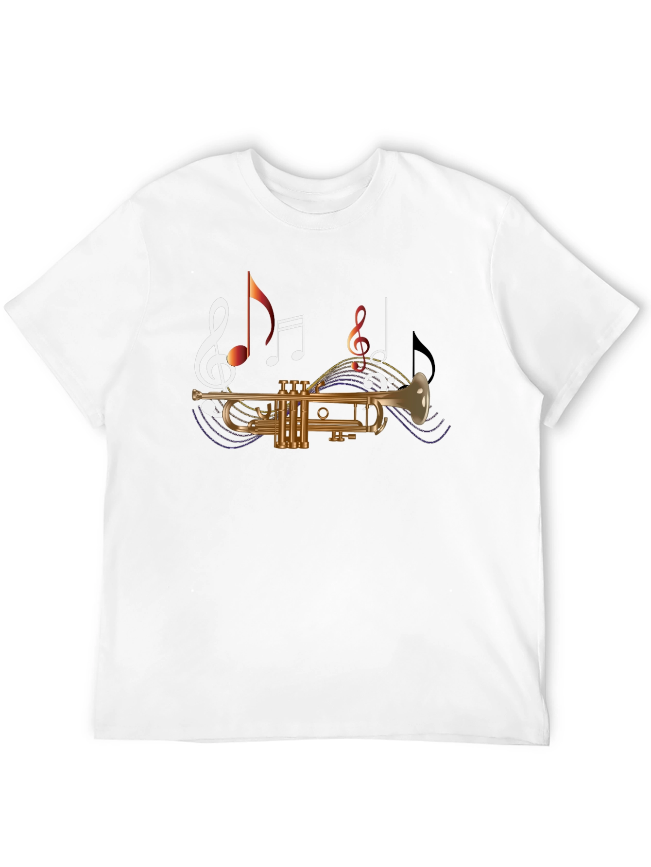 Musical Trumpet Graphic Tee - Black