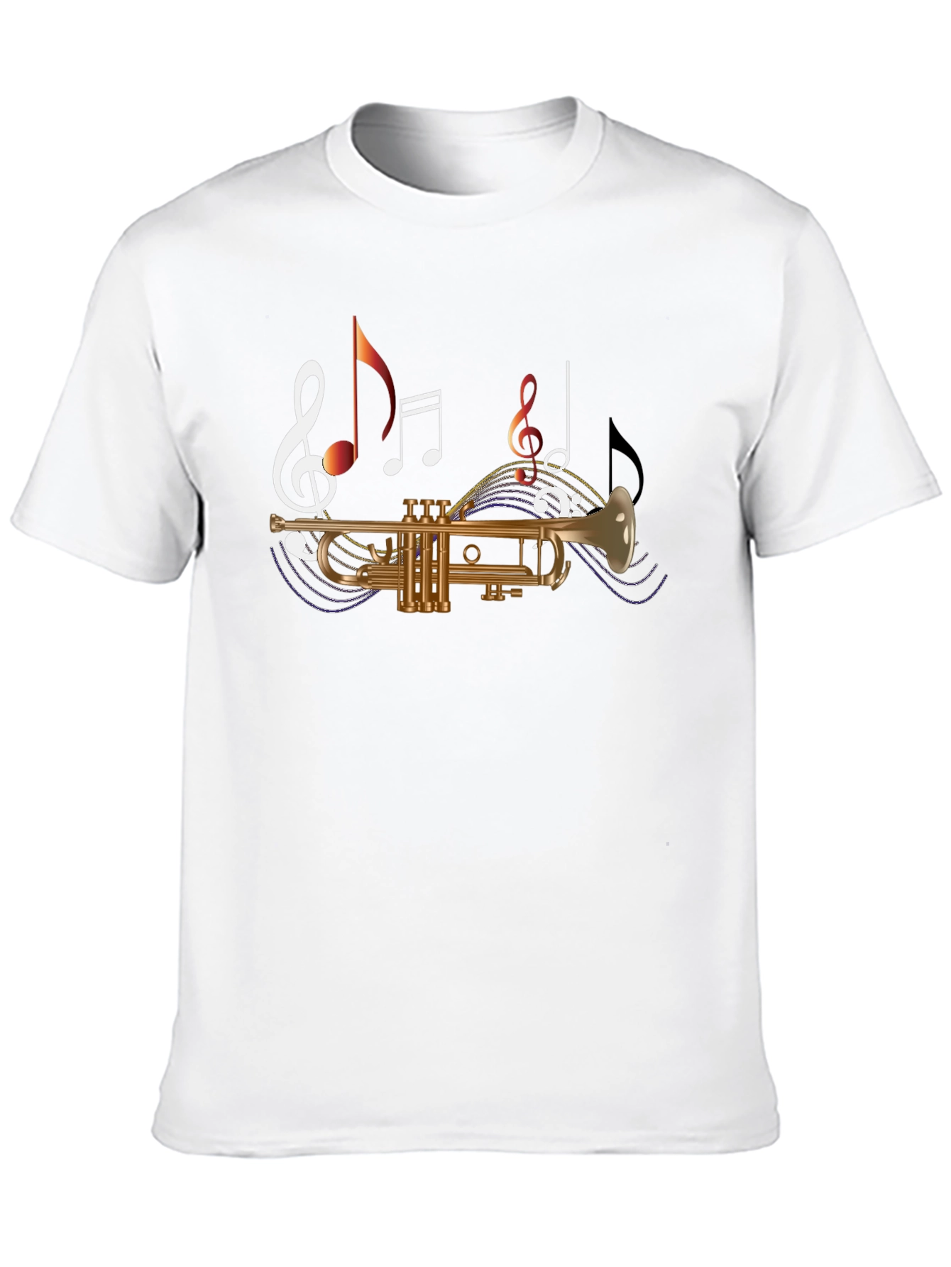 Musical Trumpet Graphic Tee - Black