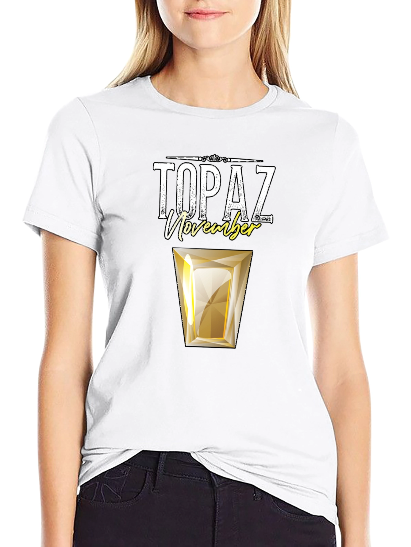 Topaz November Birthstone Graphic T-Shirt