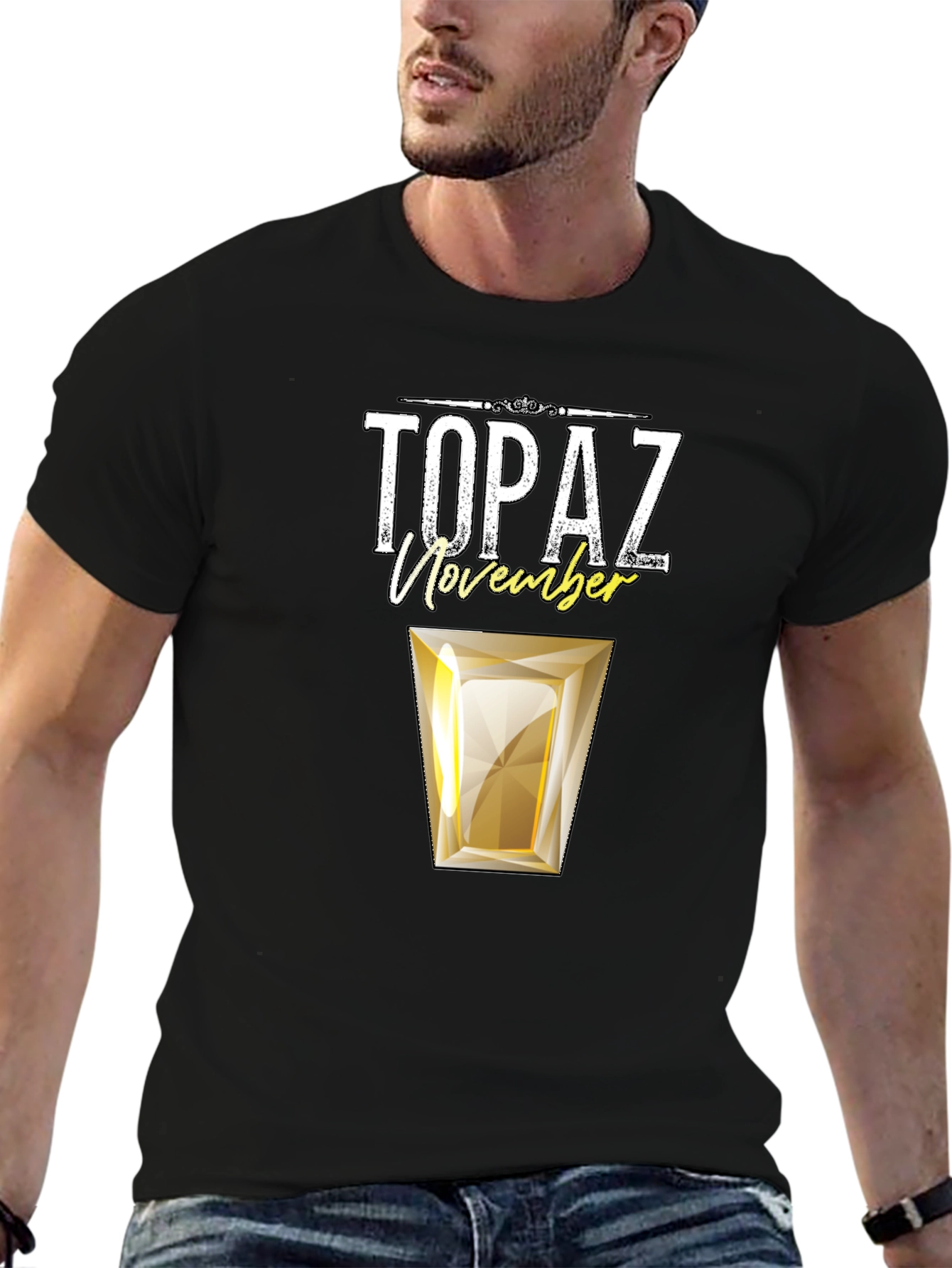 Topaz November Birthstone Graphic T-Shirt