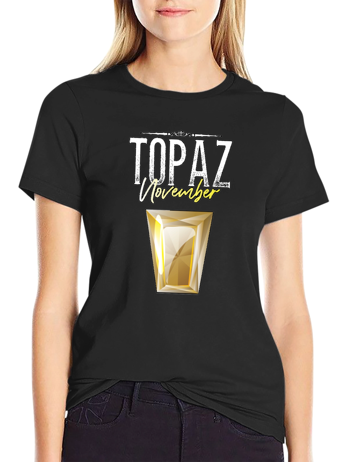 Topaz November Birthstone Graphic T-Shirt