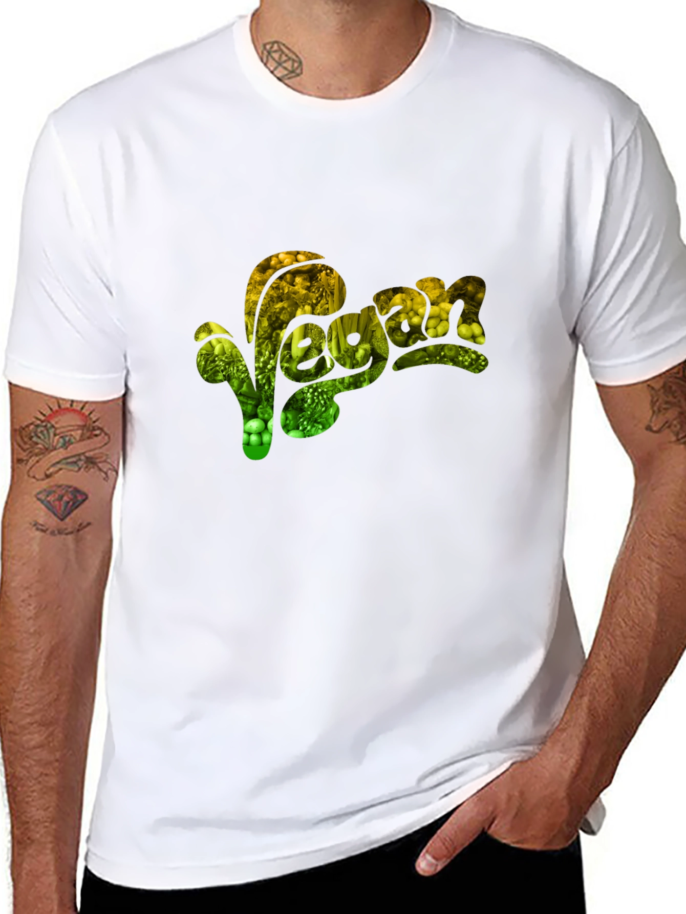 Vegan Graphic T-Shirt - Black