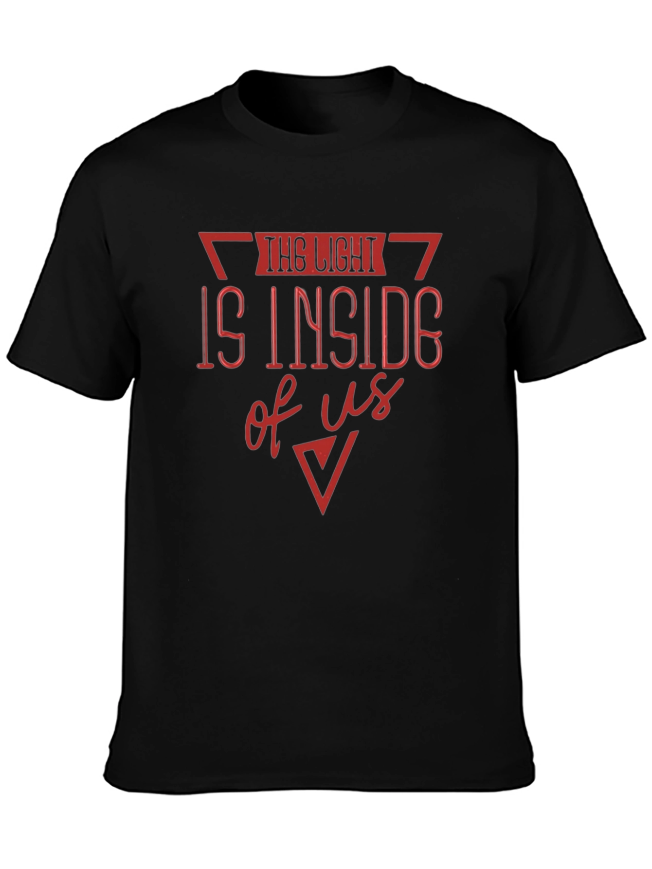 The Light is Inside Us Black Graphic Tee