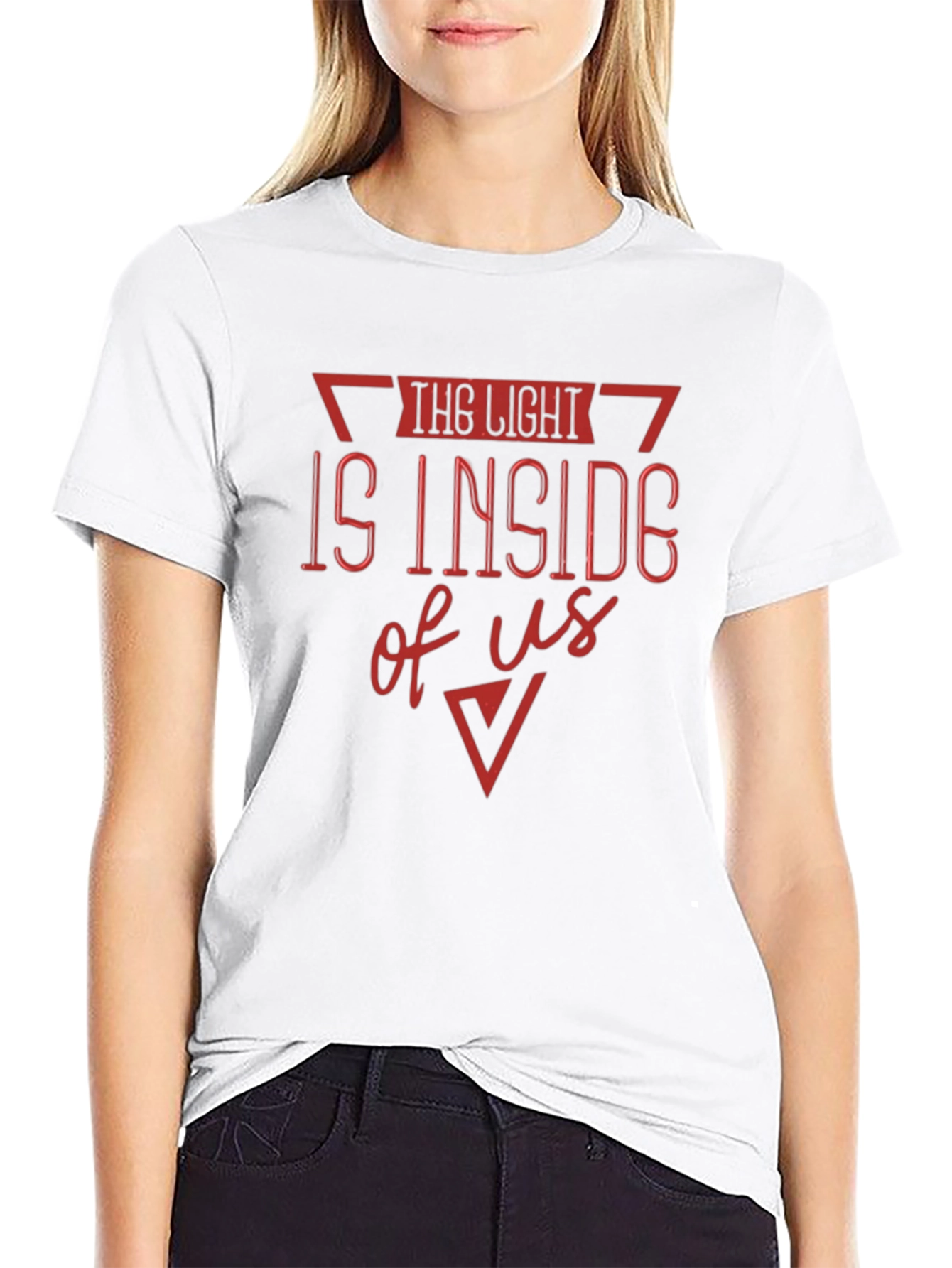The Light is Inside Us Black Graphic Tee