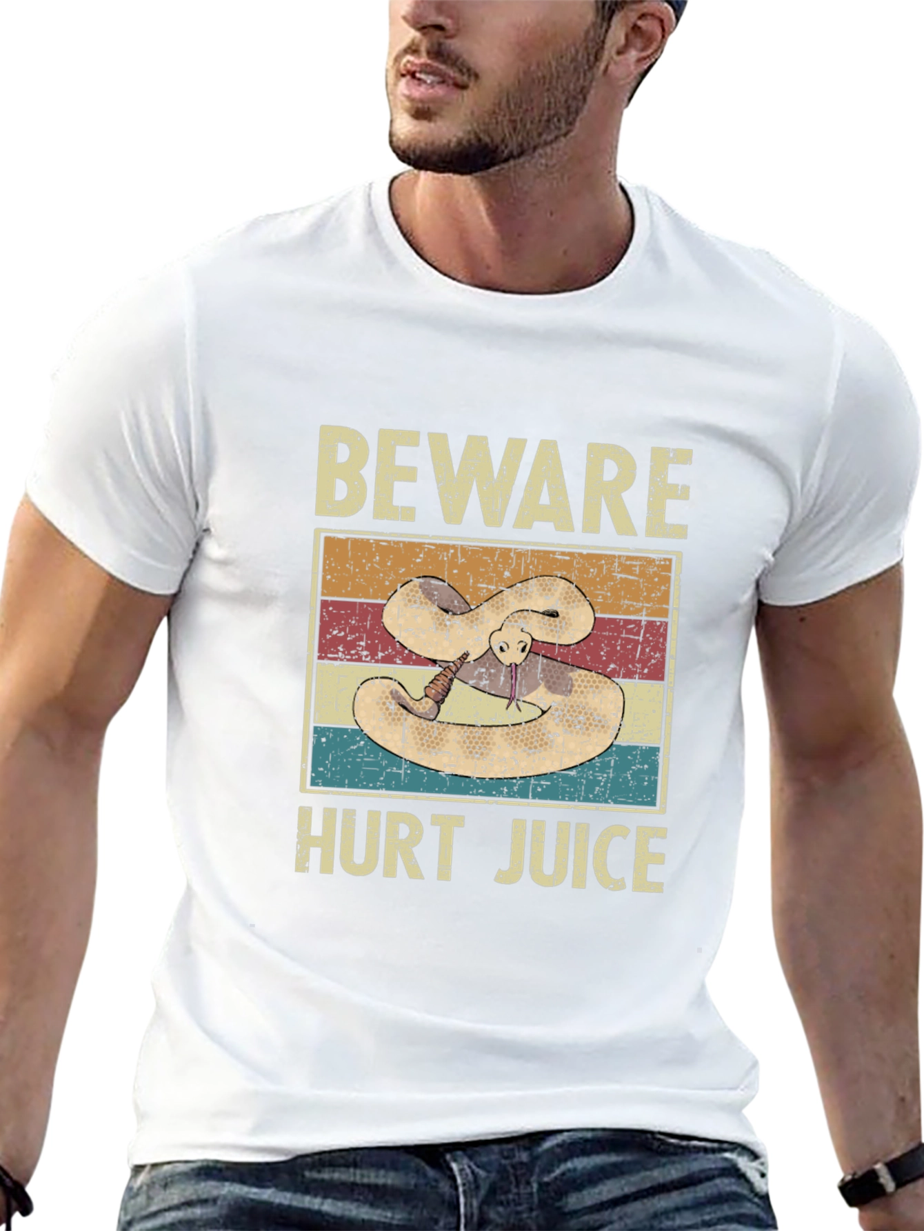 Beware Hurt Juice Snake Graphic T-Shirt