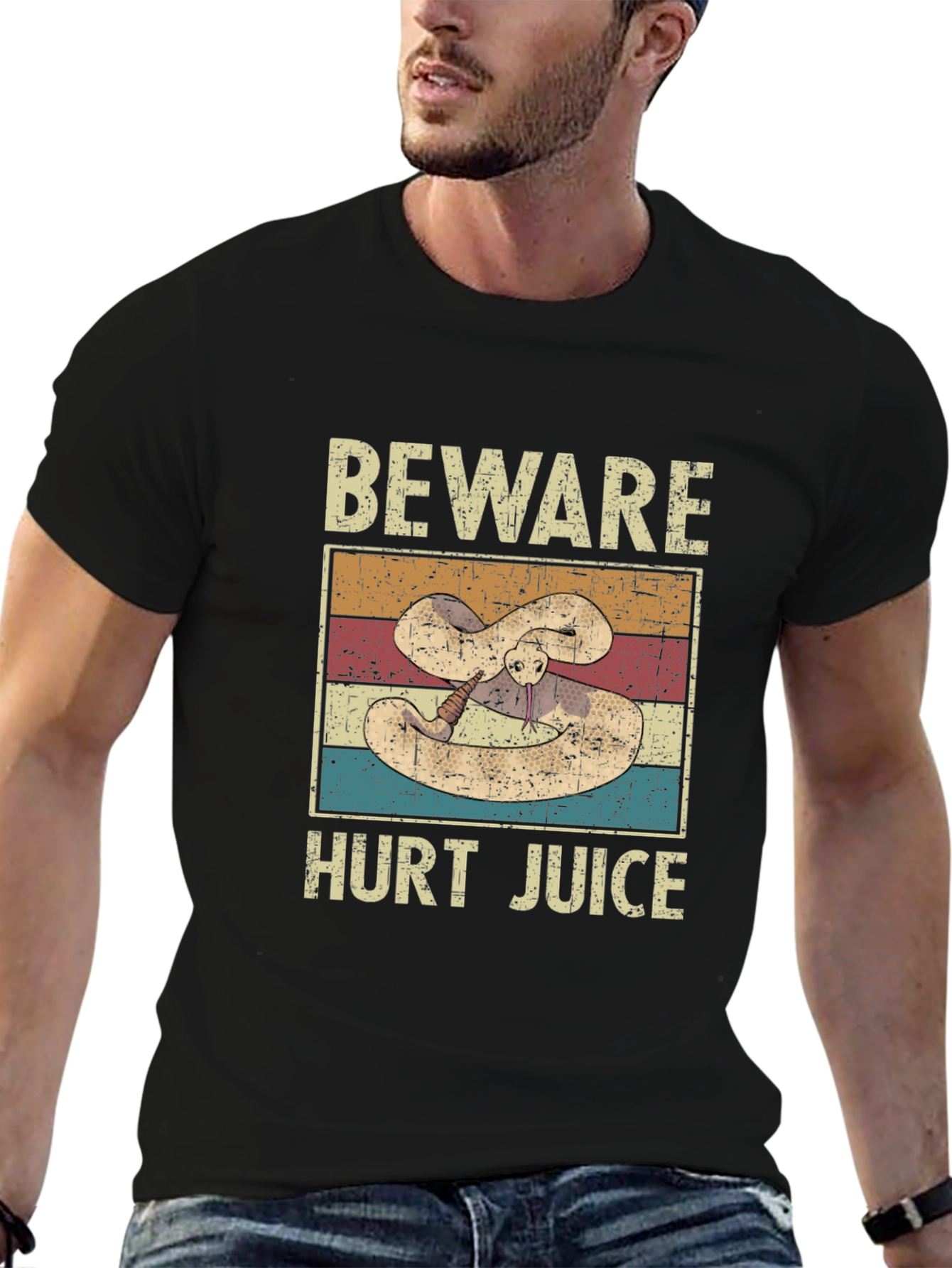 Beware Hurt Juice Snake Graphic T-Shirt