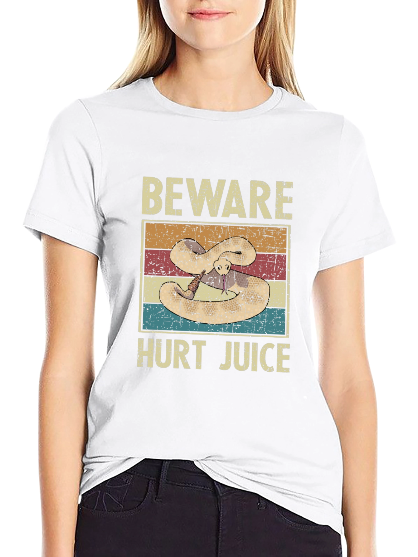 Beware Hurt Juice Snake Graphic T-Shirt