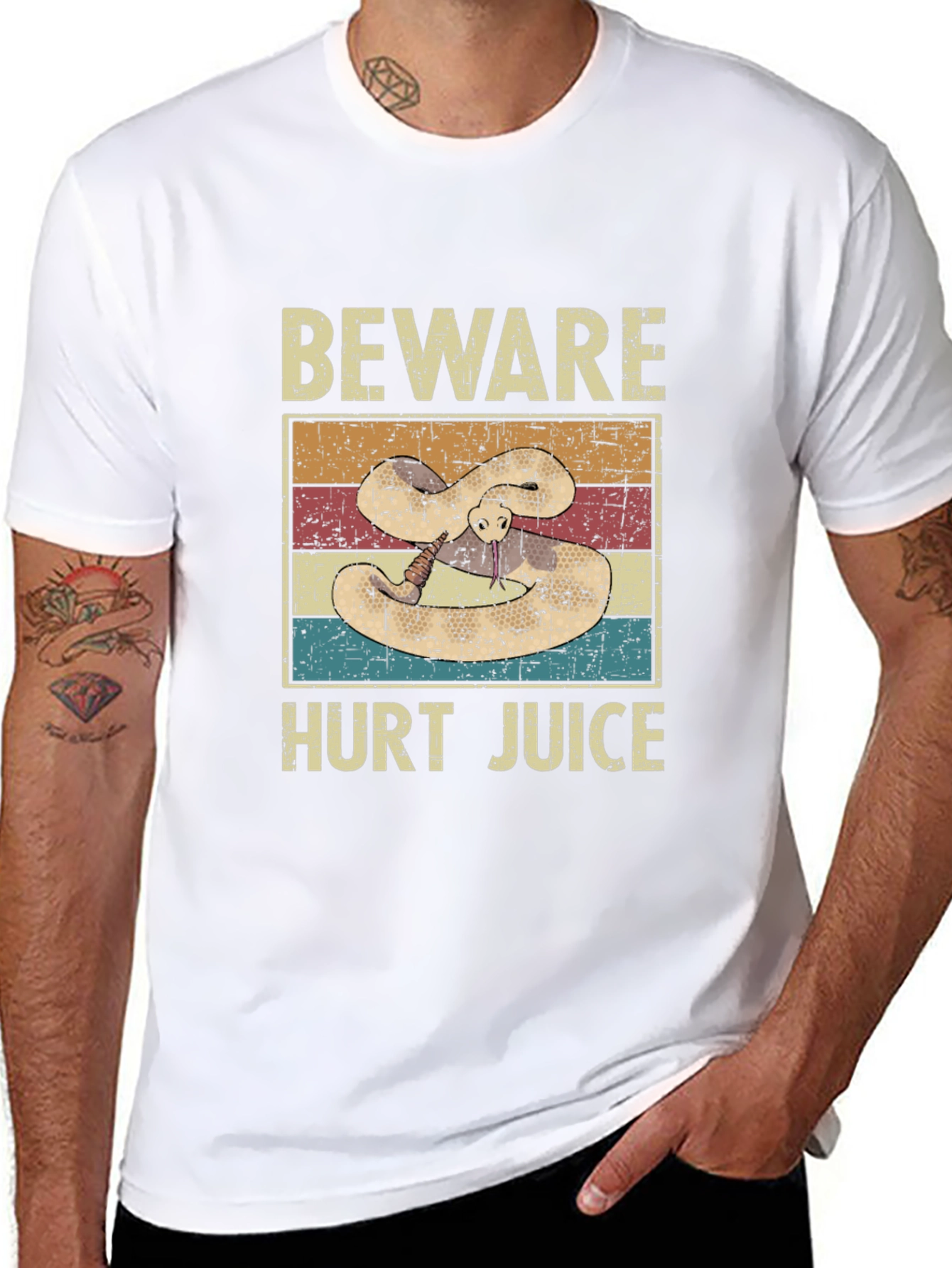 Beware Hurt Juice Snake Graphic T-Shirt