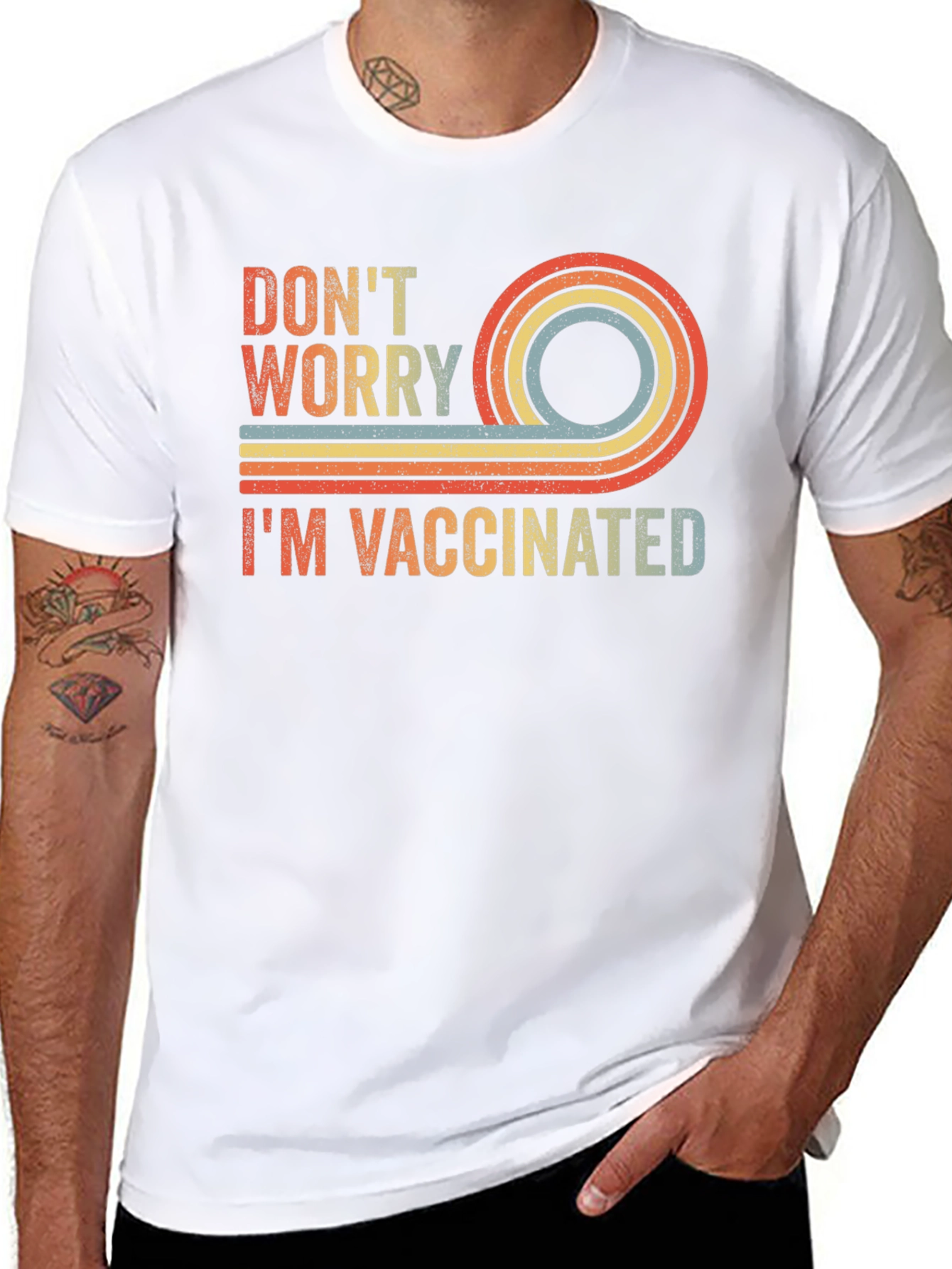 Dont Worry Im Vaccinated Retro T-Shirt