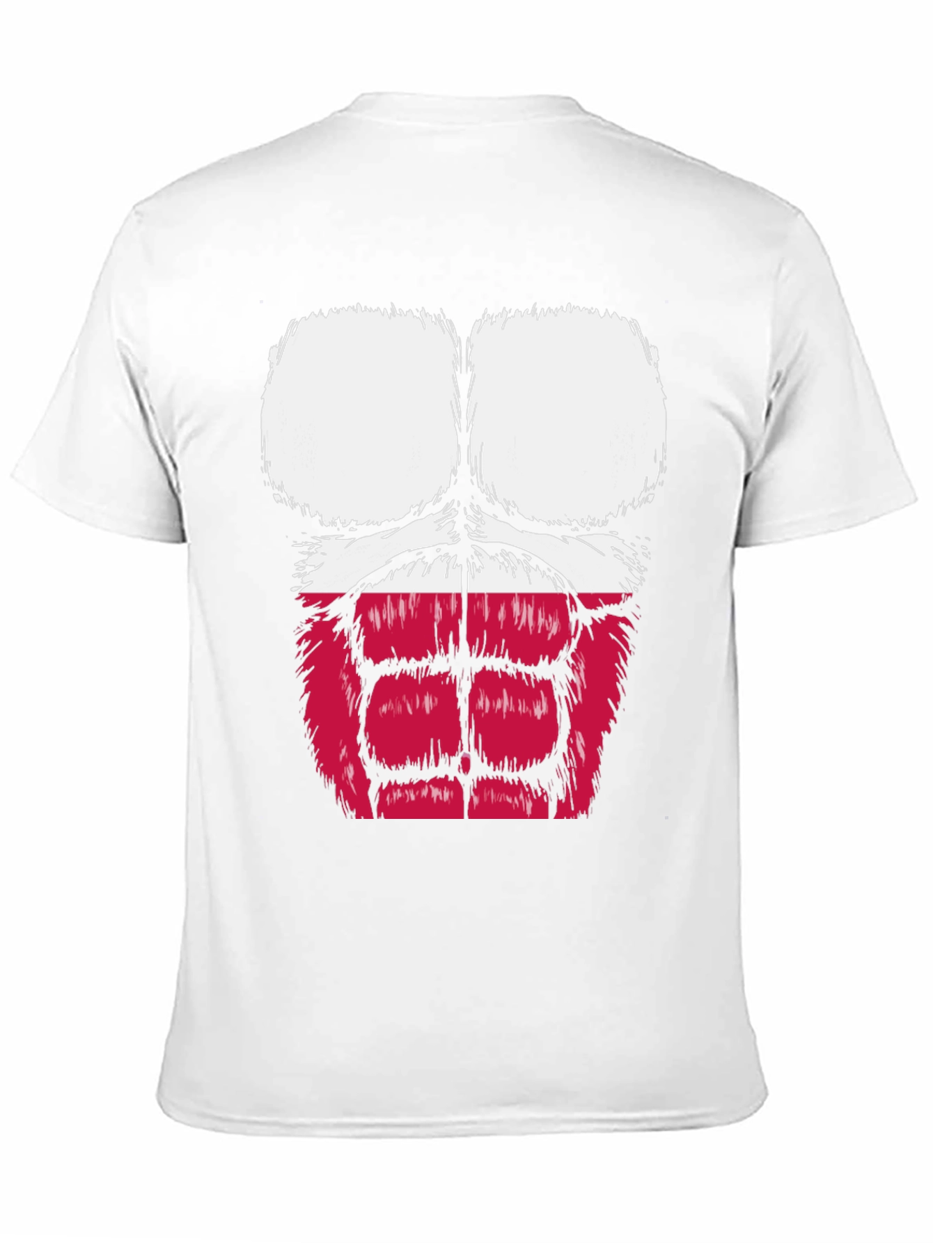 Funny Gorilla Bodybuilder Poland Flag Graphic T-Shirt