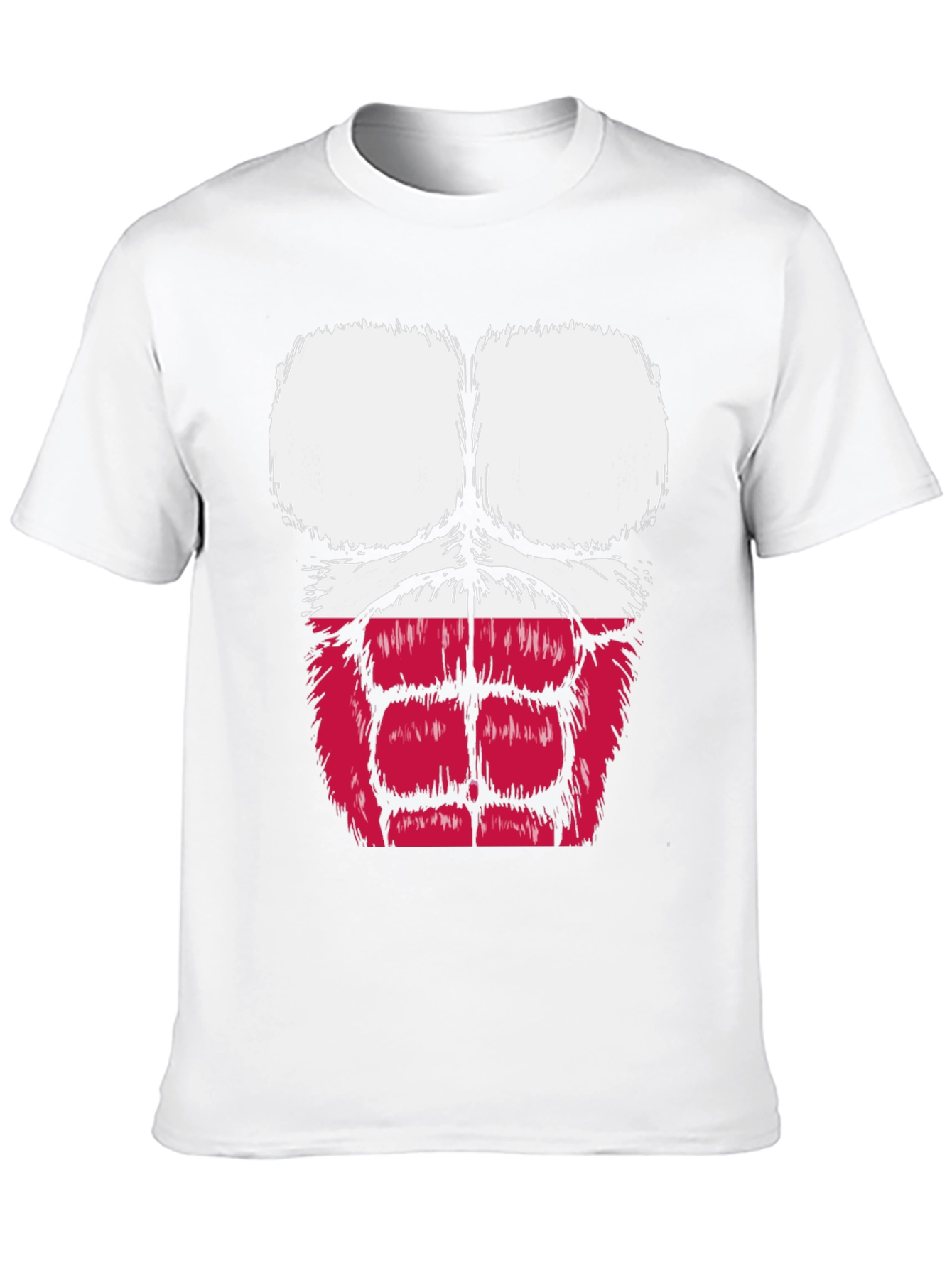 Funny Gorilla Bodybuilder Poland Flag Graphic T-Shirt