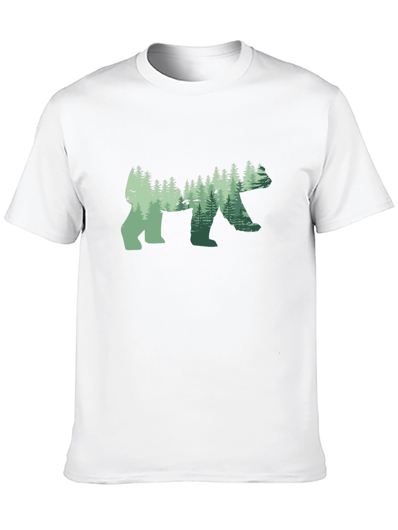 Nature Forest Silhouette Bear Graphic Tee