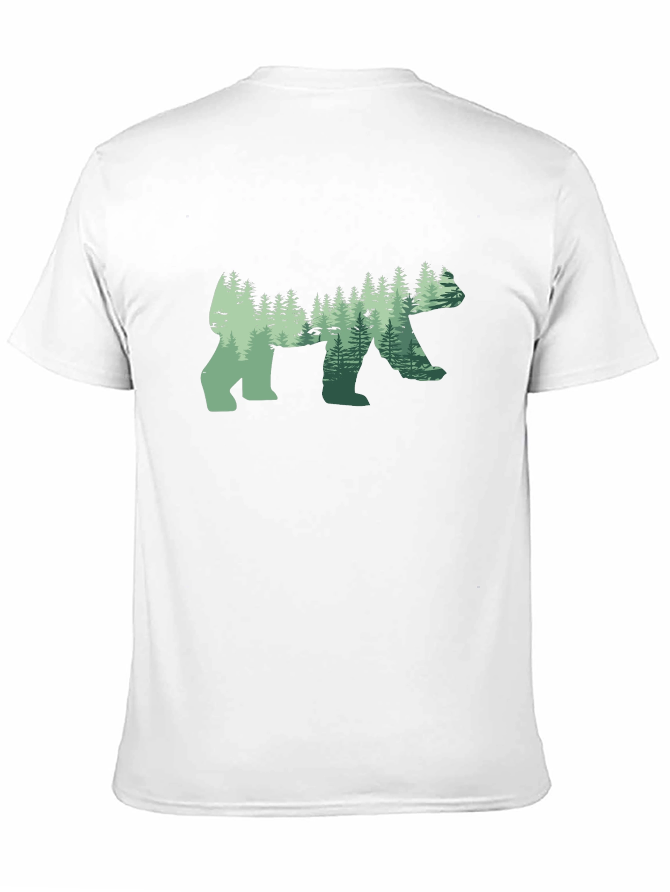 Nature Forest Silhouette Bear Graphic Tee