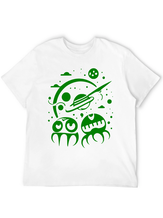 Alien Planet Graphic T-Shirt - Black