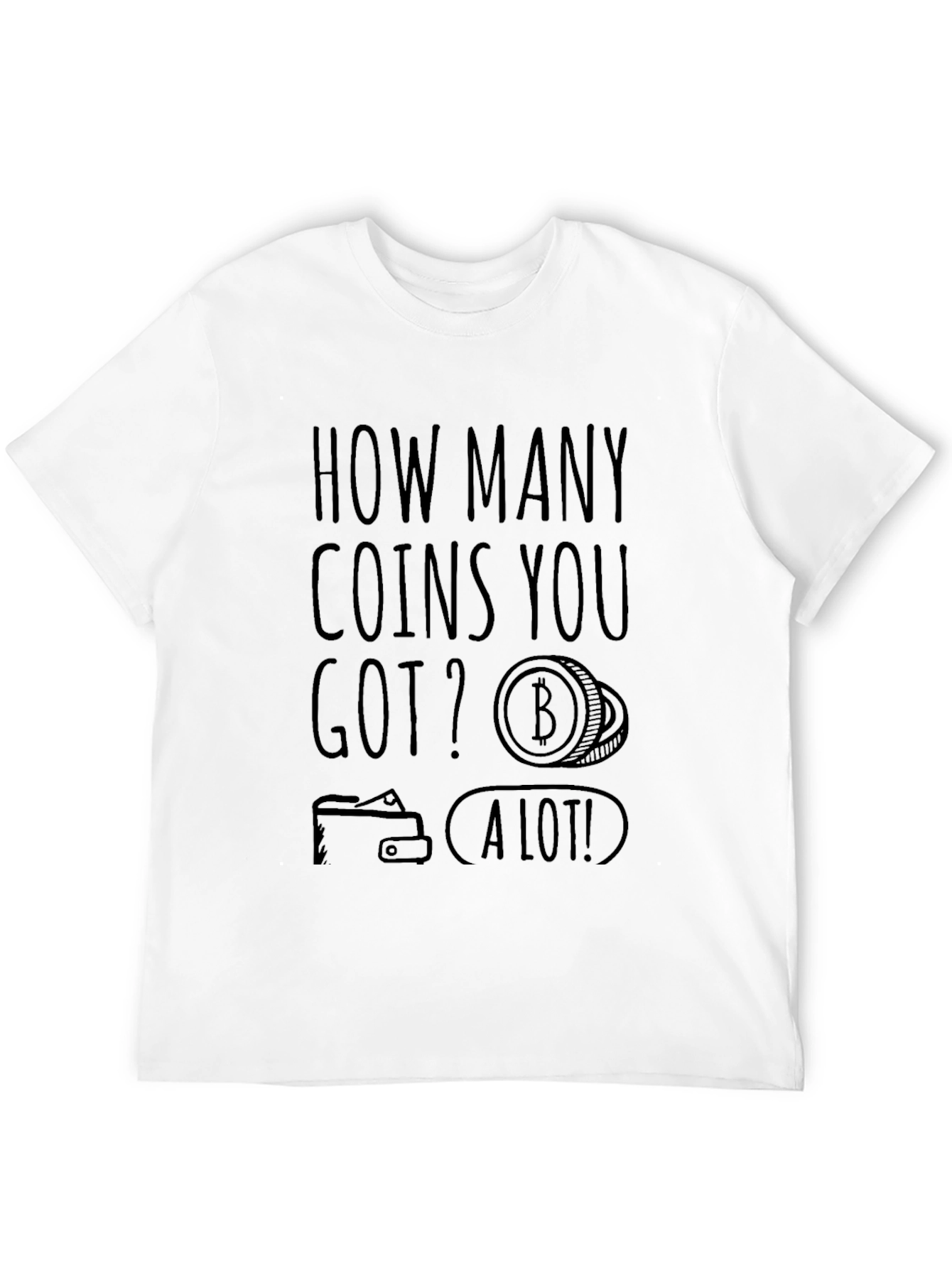 Bitcoin Enthusiast Black T-Shirt - How Many Coins?