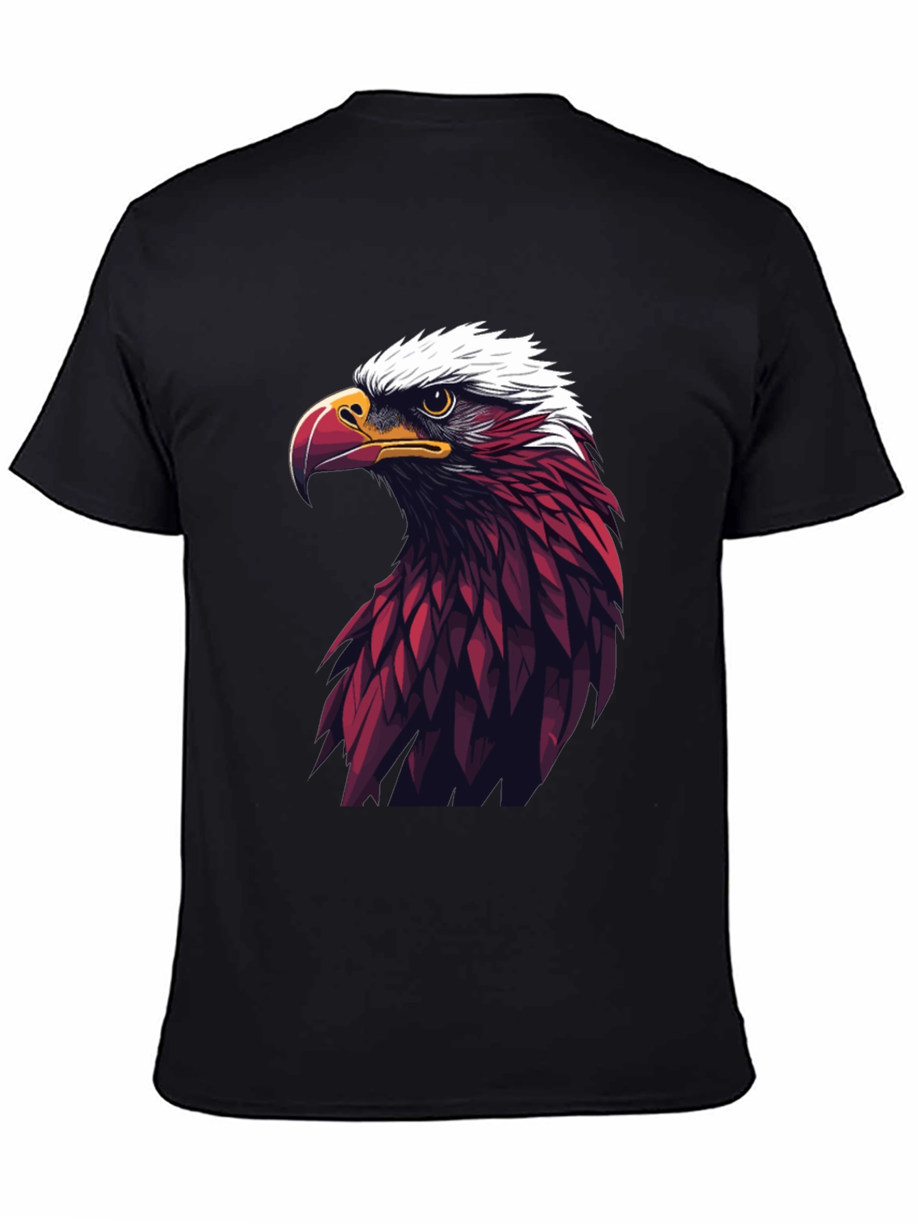 Bold Eagle Graphic Tee - Black Cotton Blend