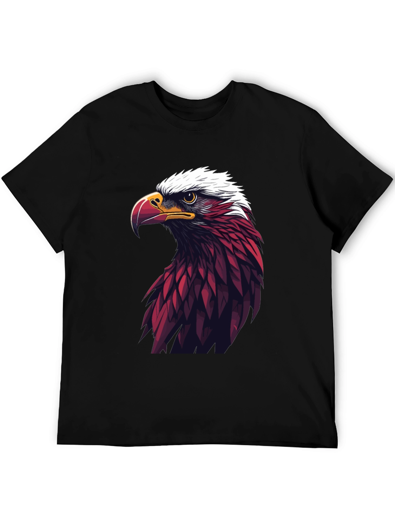 Bold Eagle Graphic Tee - Black Cotton Blend