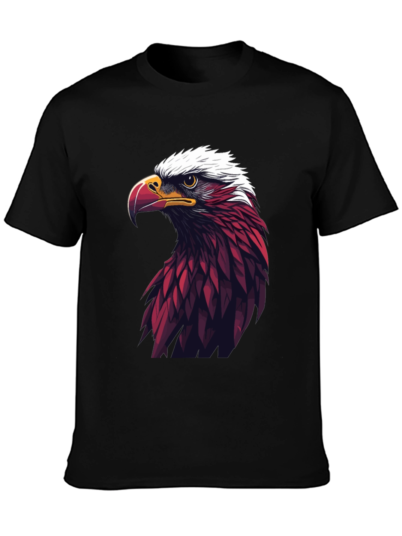 Bold Eagle Graphic Tee - Black Cotton Blend