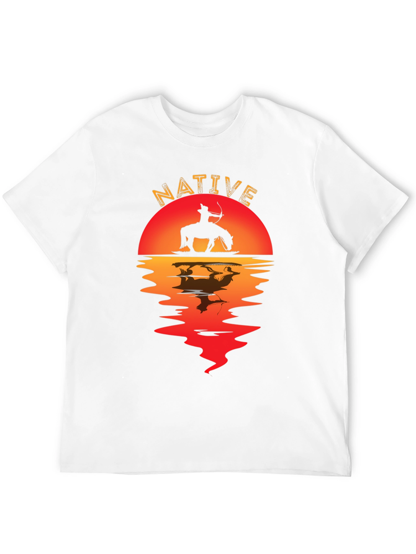 Native Sunset Graphic Tee - Black Cotton Blend