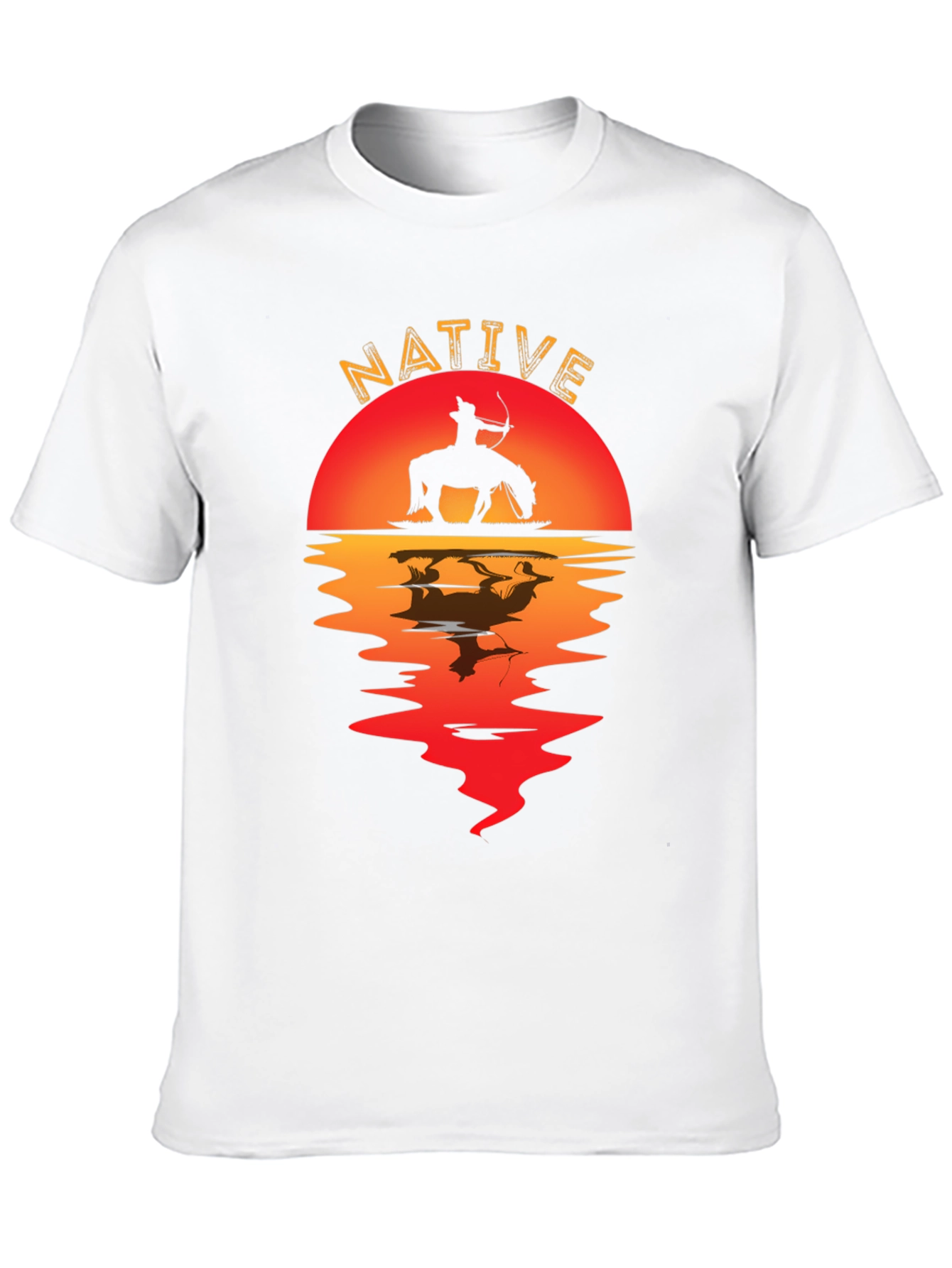 Native Sunset Graphic Tee - Black Cotton Blend
