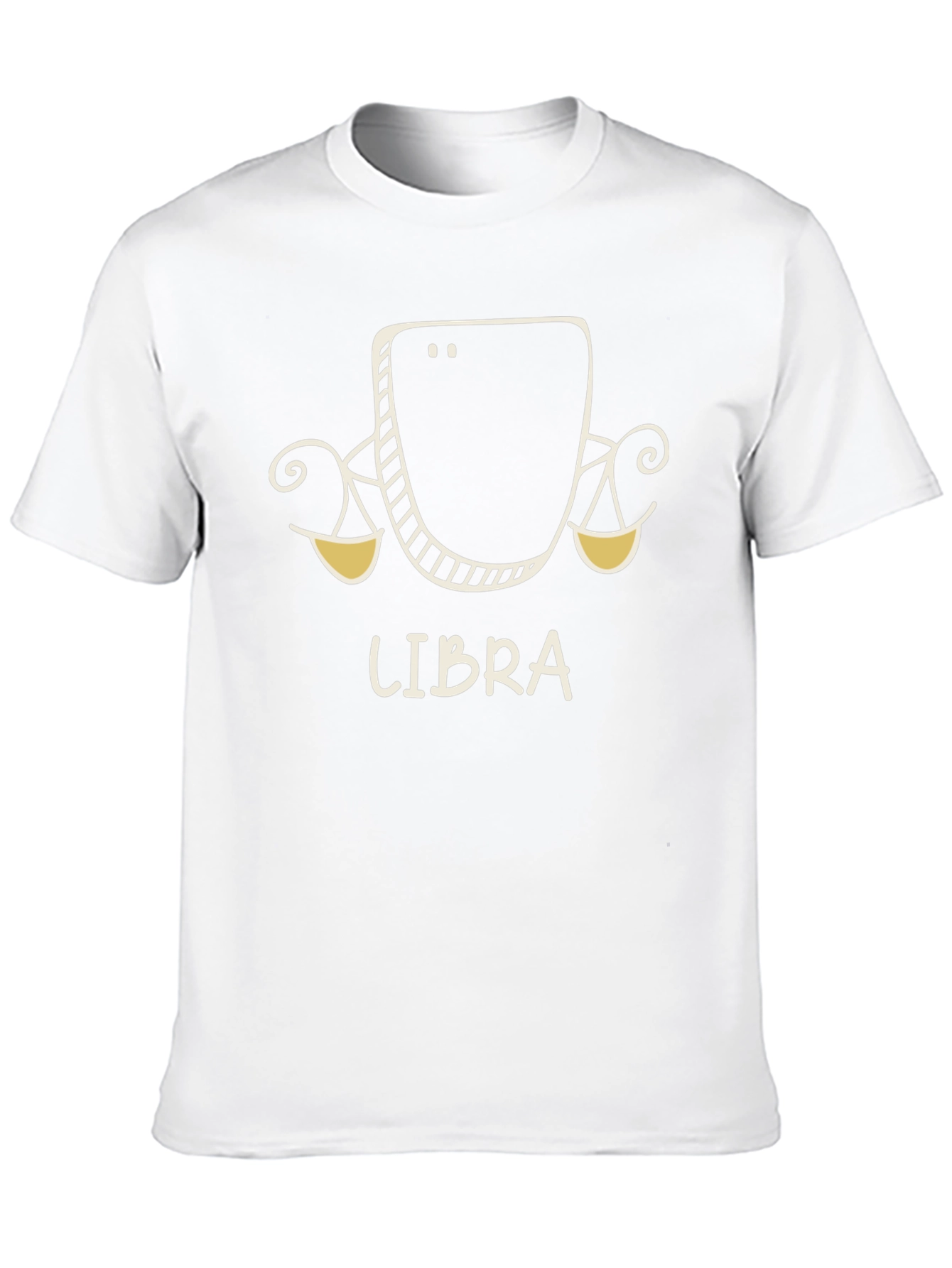 Libra Zodiac Graphic Tee - Black Cotton Blend