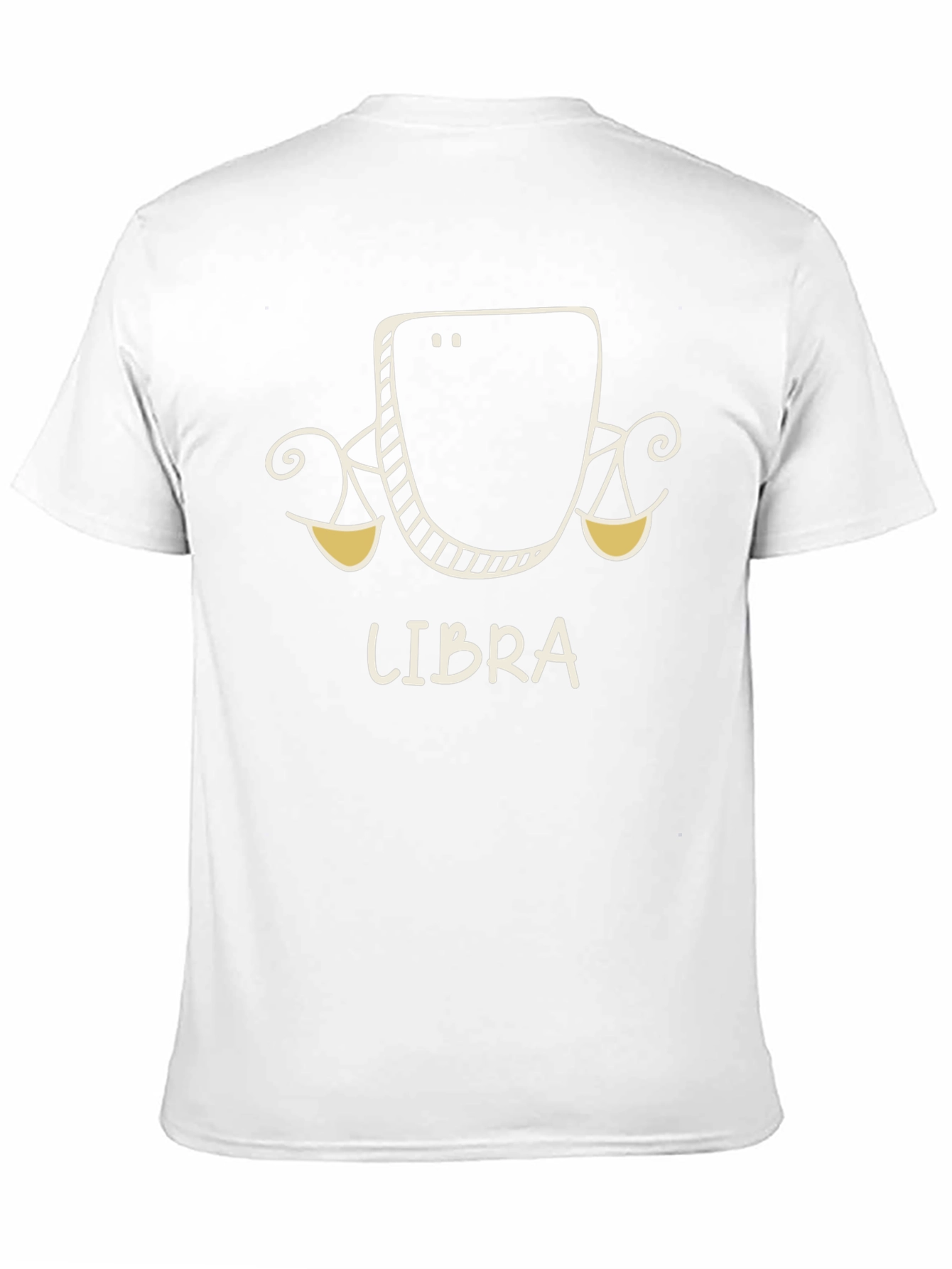 Libra Zodiac Graphic Tee - Black Cotton Blend