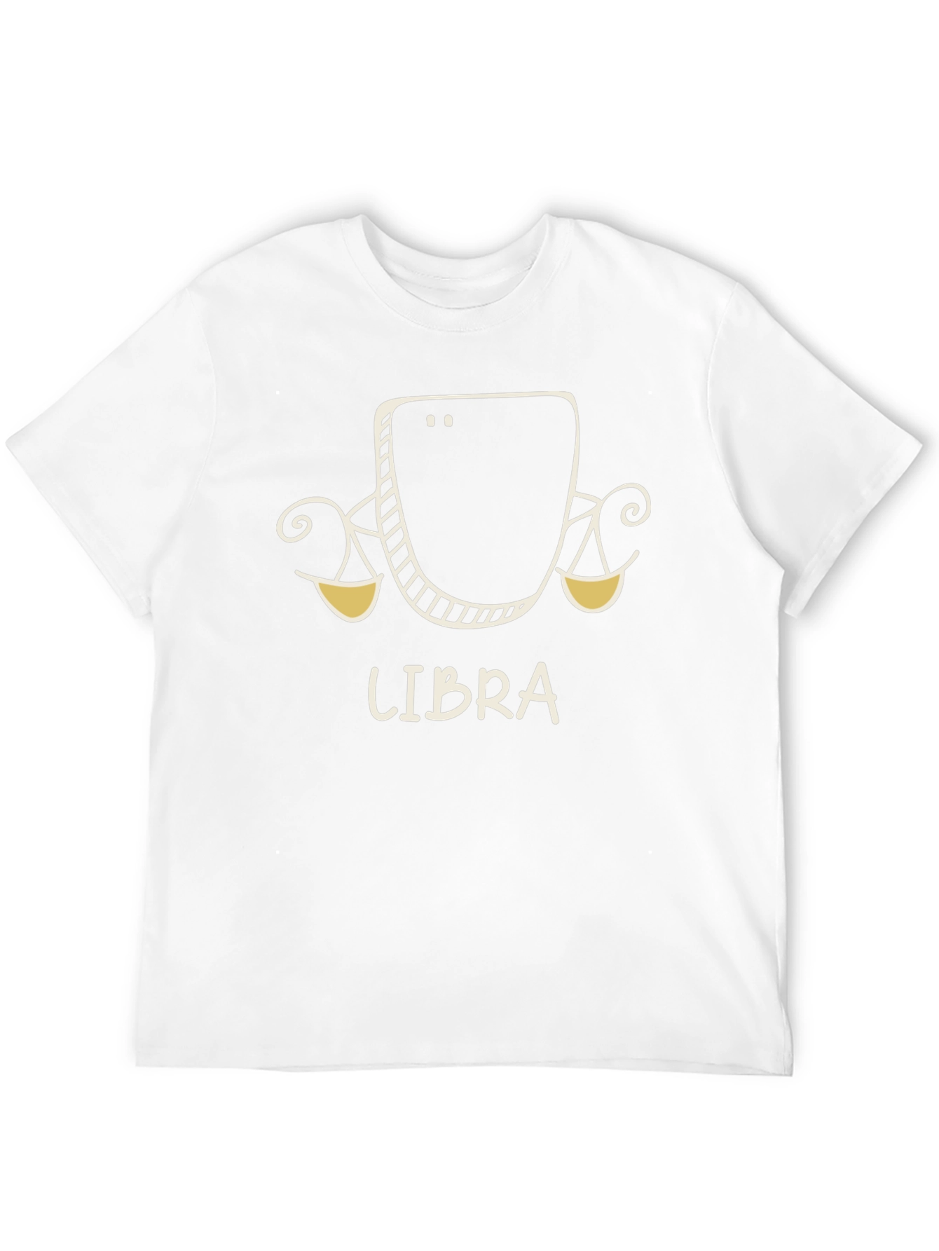 Libra Zodiac Graphic Tee - Black Cotton Blend