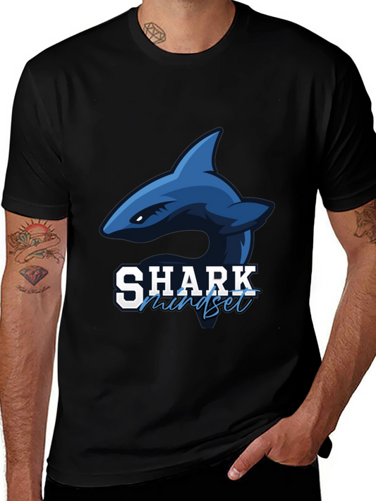 Shark Mindset Graphic T-Shirt - Black