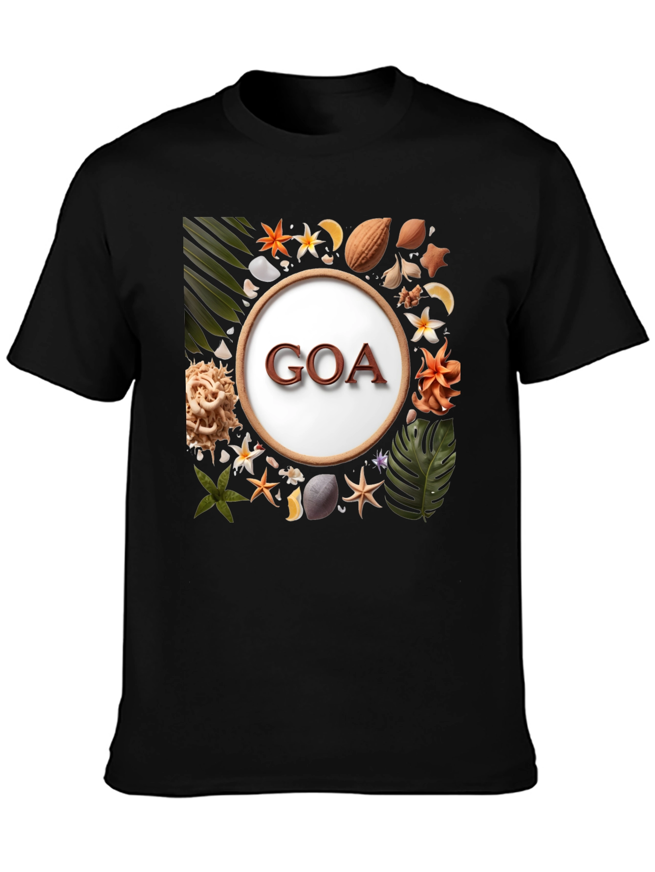 Goa Souvenir Graphic Tee - Tropical Beach Style Shirt