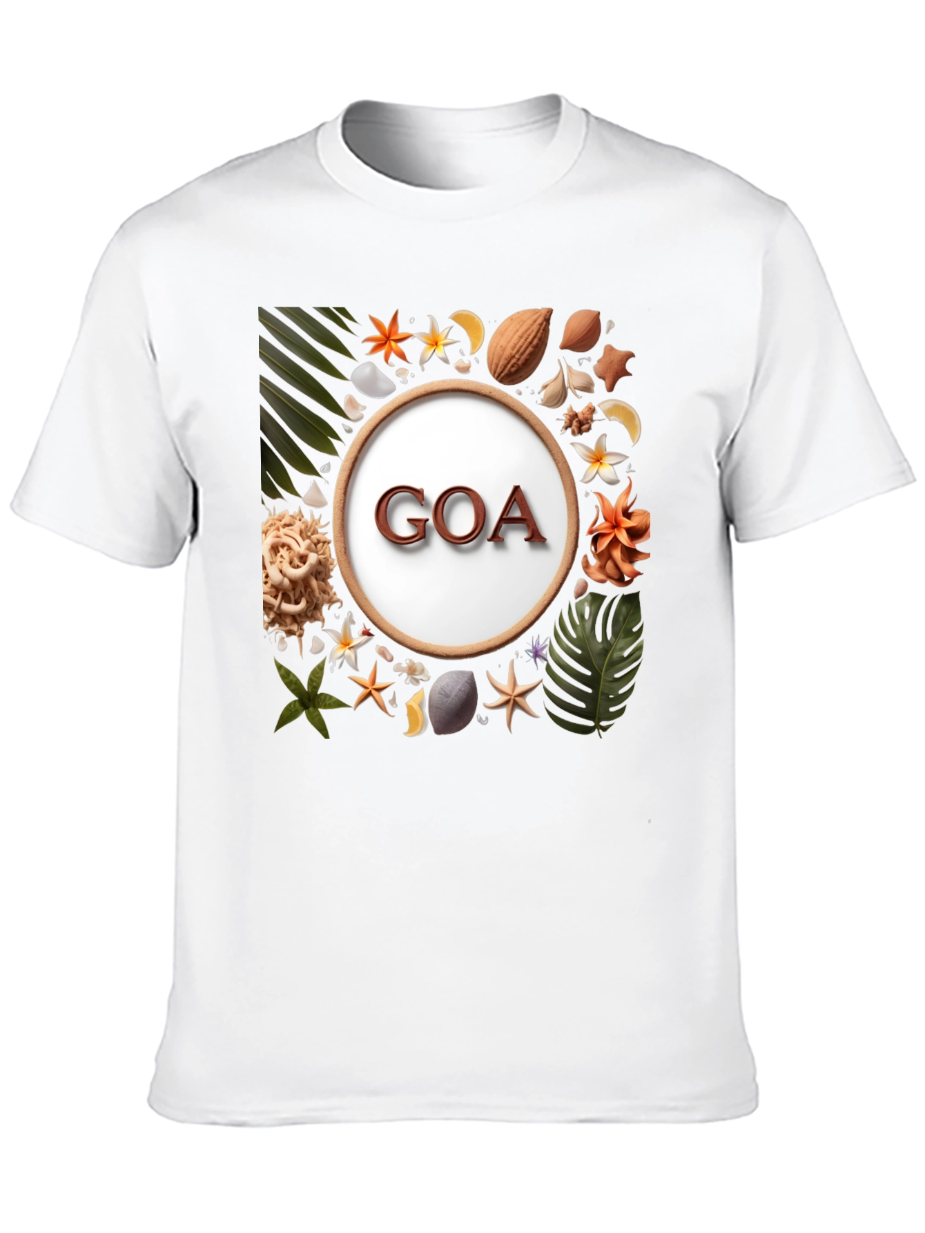 Goa Souvenir Graphic Tee - Tropical Beach Style Shirt