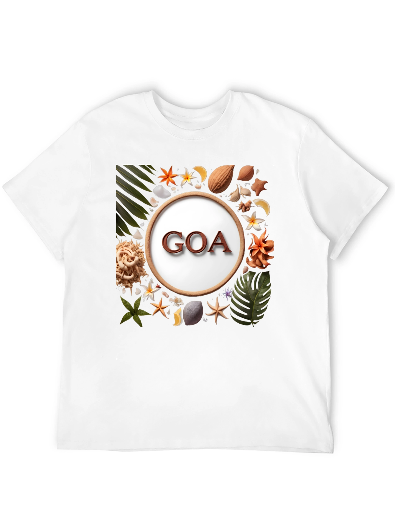Goa Souvenir Graphic Tee - Tropical Beach Style Shirt