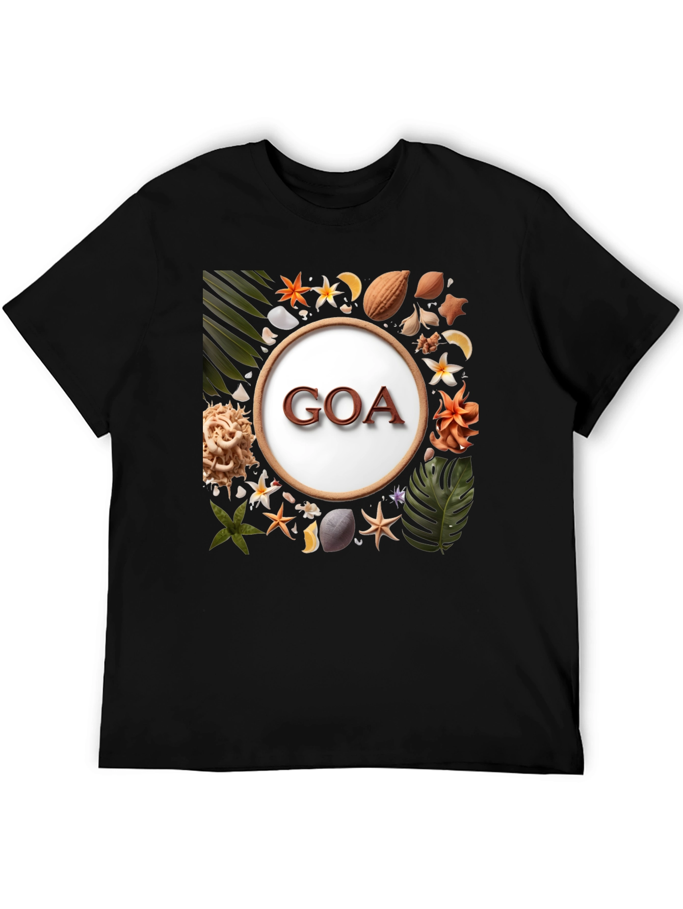 Goa Souvenir Graphic Tee - Tropical Beach Style Shirt
