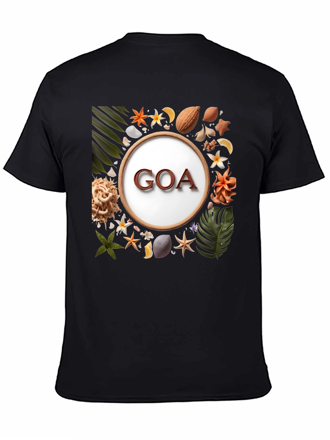 Goa Souvenir Graphic Tee - Tropical Beach Style Shirt