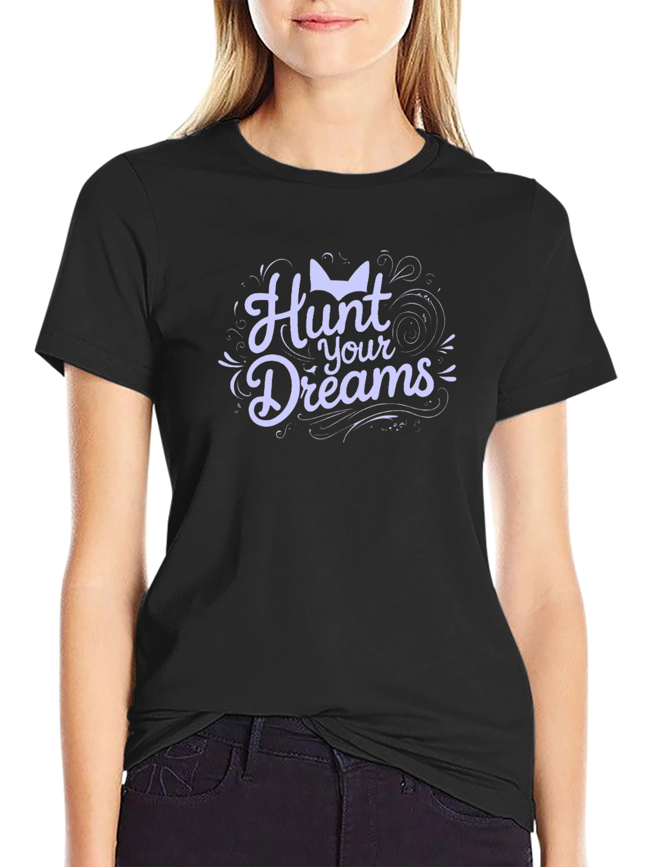 Hunt Your Dreams Graphic Tee - Black T-Shirt