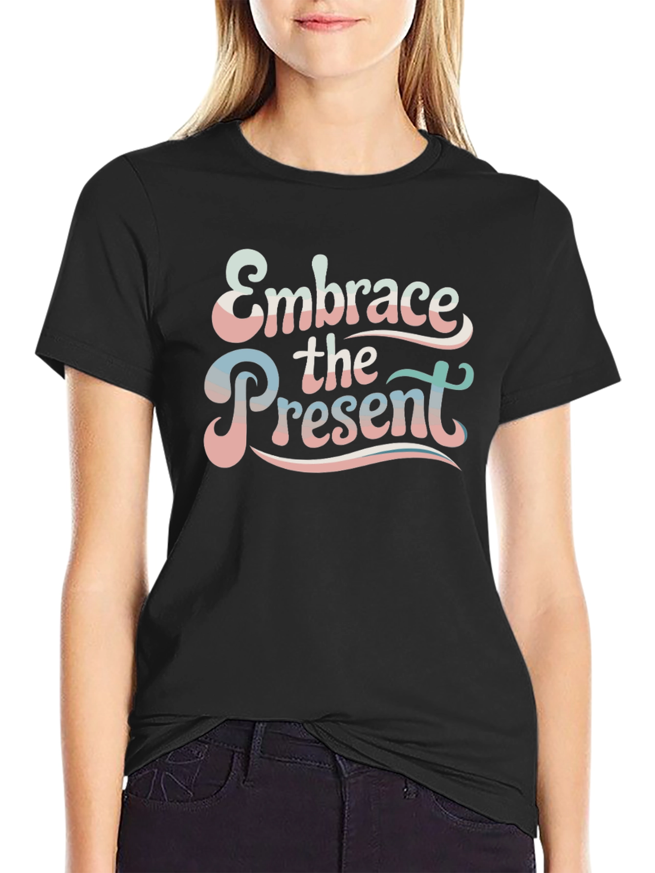 Embrace the Present T-Shirt - Retro Design