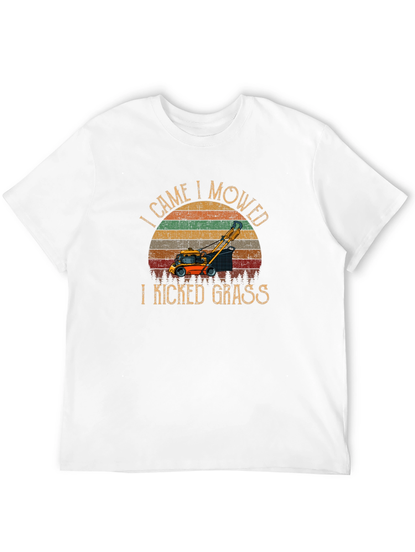 I Came I Mowed T-Shirt: Funny Lawn Mowing Tee