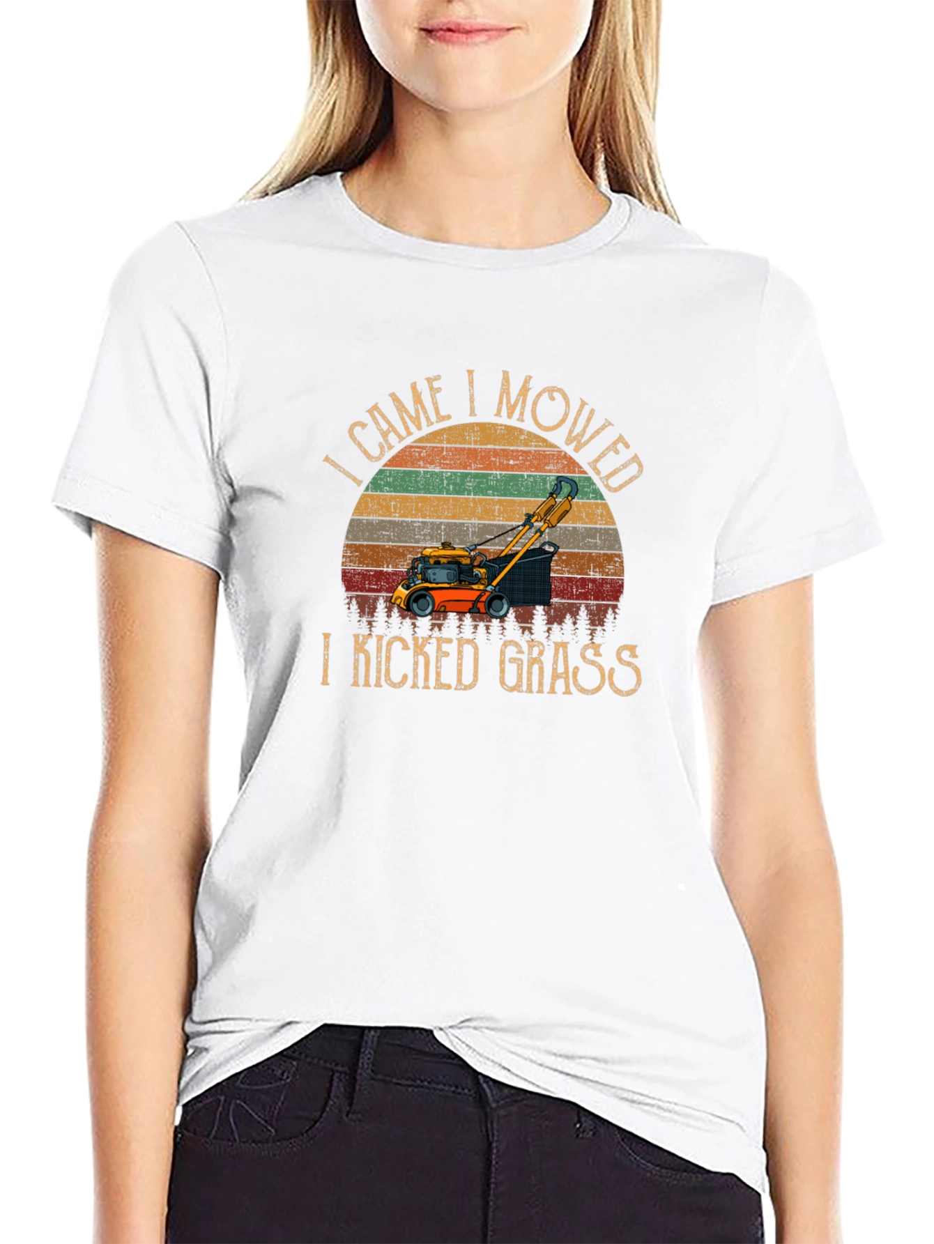 I Came I Mowed T-Shirt: Funny Lawn Mowing Tee